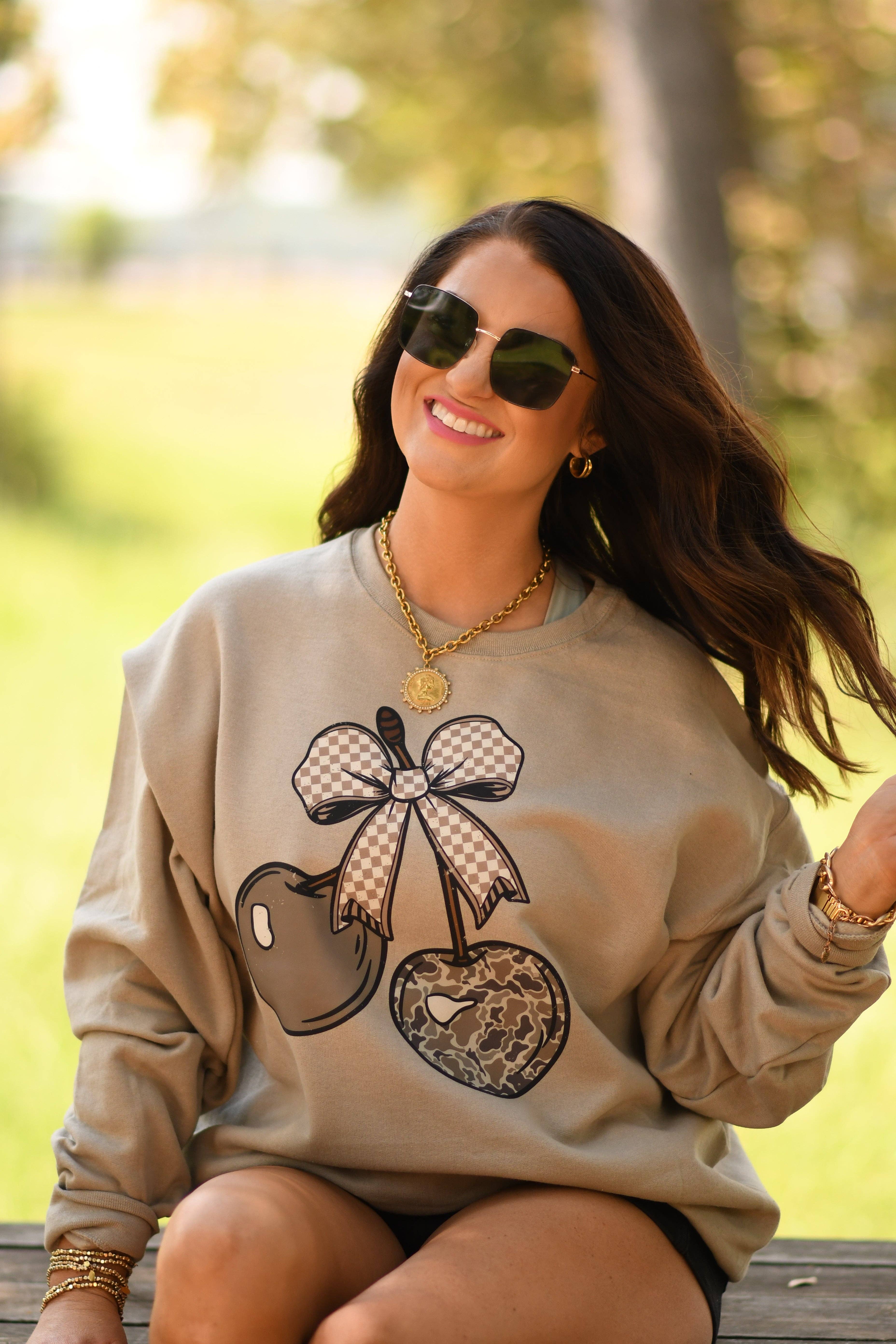 Camo Cherries Sweatshirt T-Shirts, Hoodie | PodTeesHub.com
