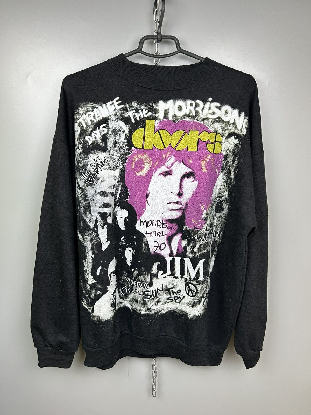 Vintage 1990 Jim Morrison The Doors Full Graphic Sweatshirt T-Shirts, Hoodie | PodTeesHub.com
