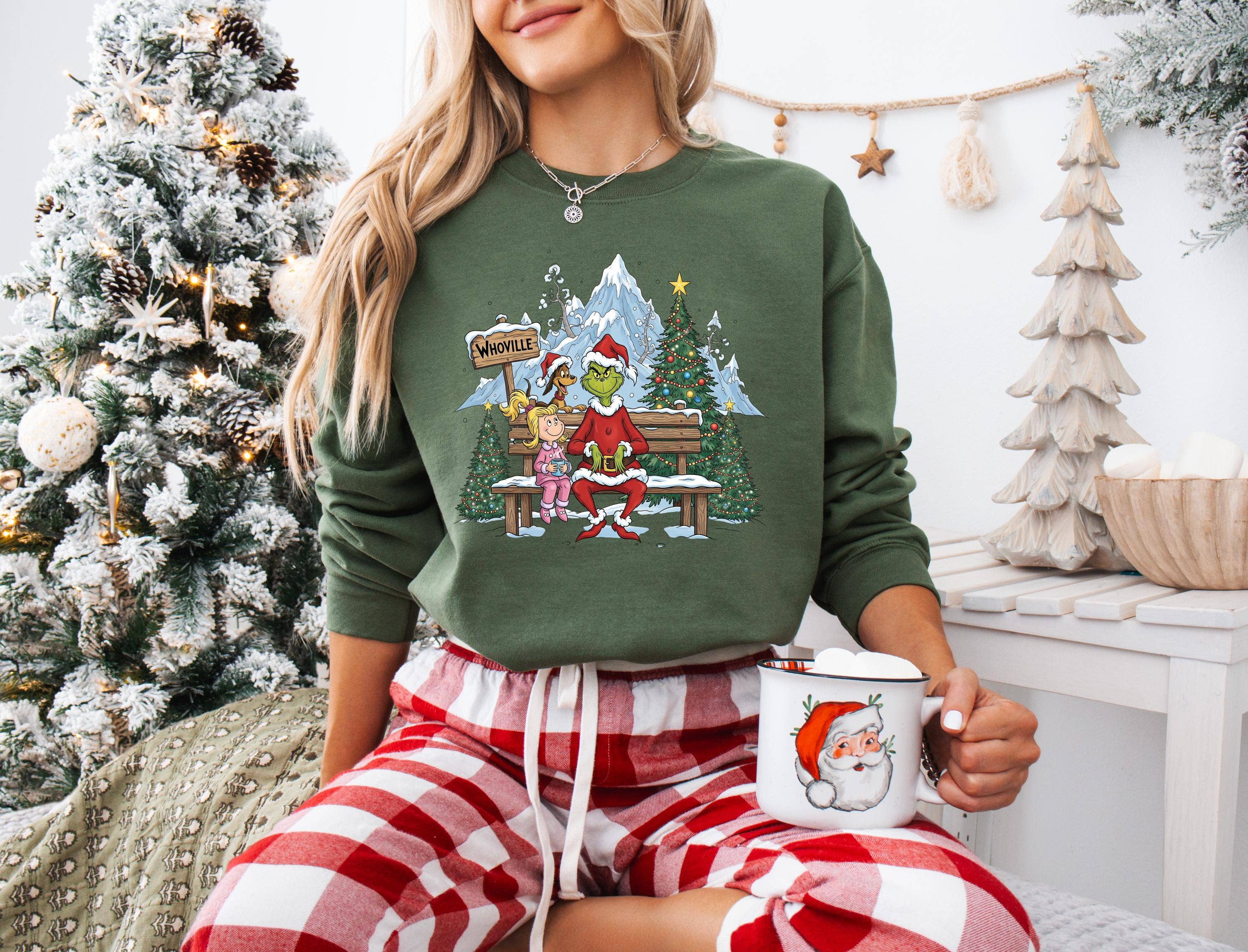 Grinchmas Family Christmas Crewneck Sweatshirt T-Shirts, Hoodie | PodTeesHub.com