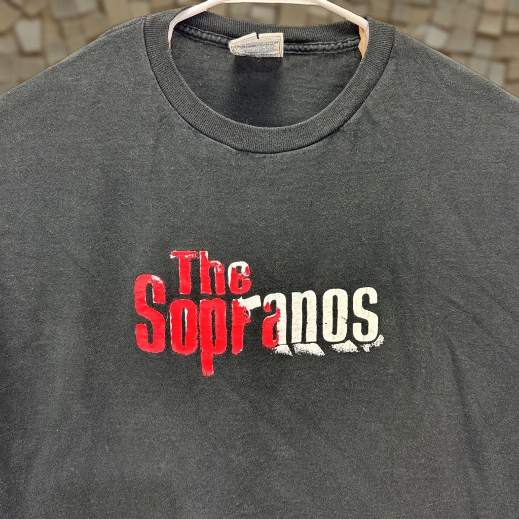 Fruit Of The Loom Vintage The Sopranos T Shirt Shirt Xl Black Cotton Crew Neck 90s Logo Graphic Men Hoodie, Sweatshirt
