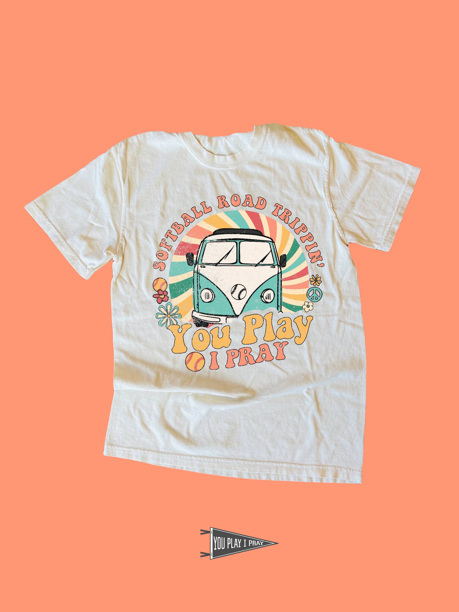 Softball Road Trippin' Tee | Boho Sports Hoodie, Sweatshirt | PodTeesHub.com