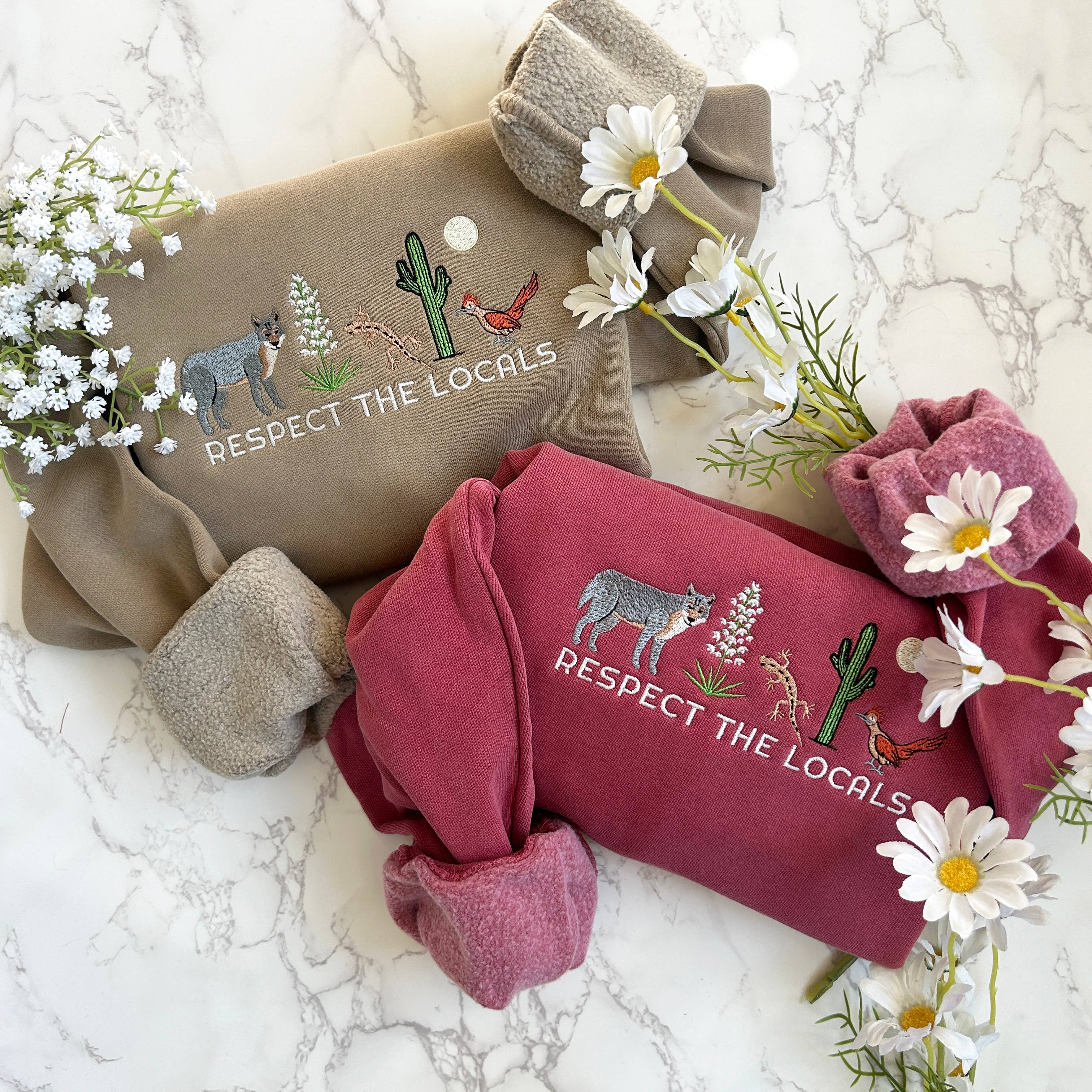Respect Local Desert Wildlife Embroidered Sweatshirt T-Shirts, Hoodie | PodTeesHub.com