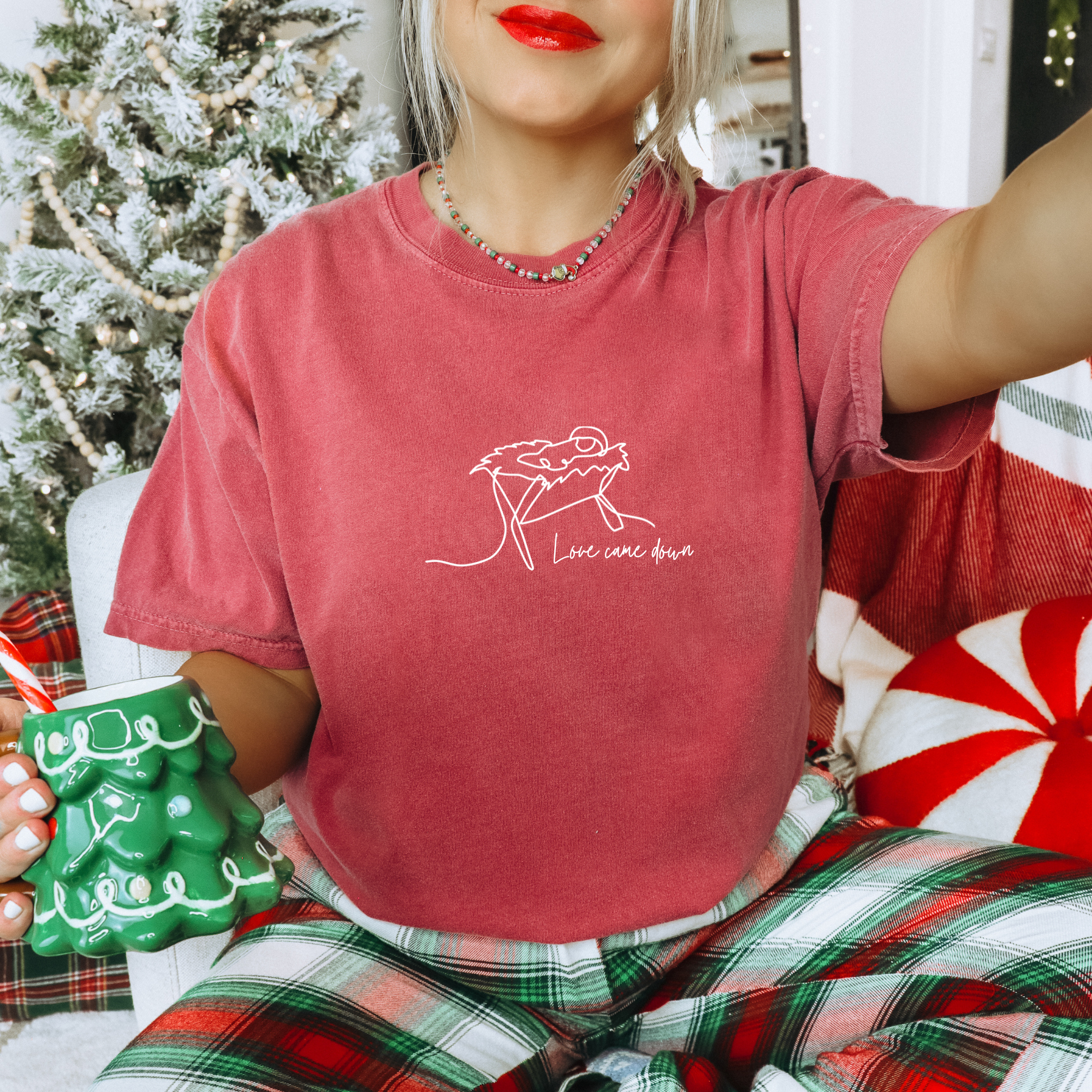 Love Came Down Christmas Christian Cute Graphic T-Shirt Hoodie, Sweatshirt | PodTeesHub.com