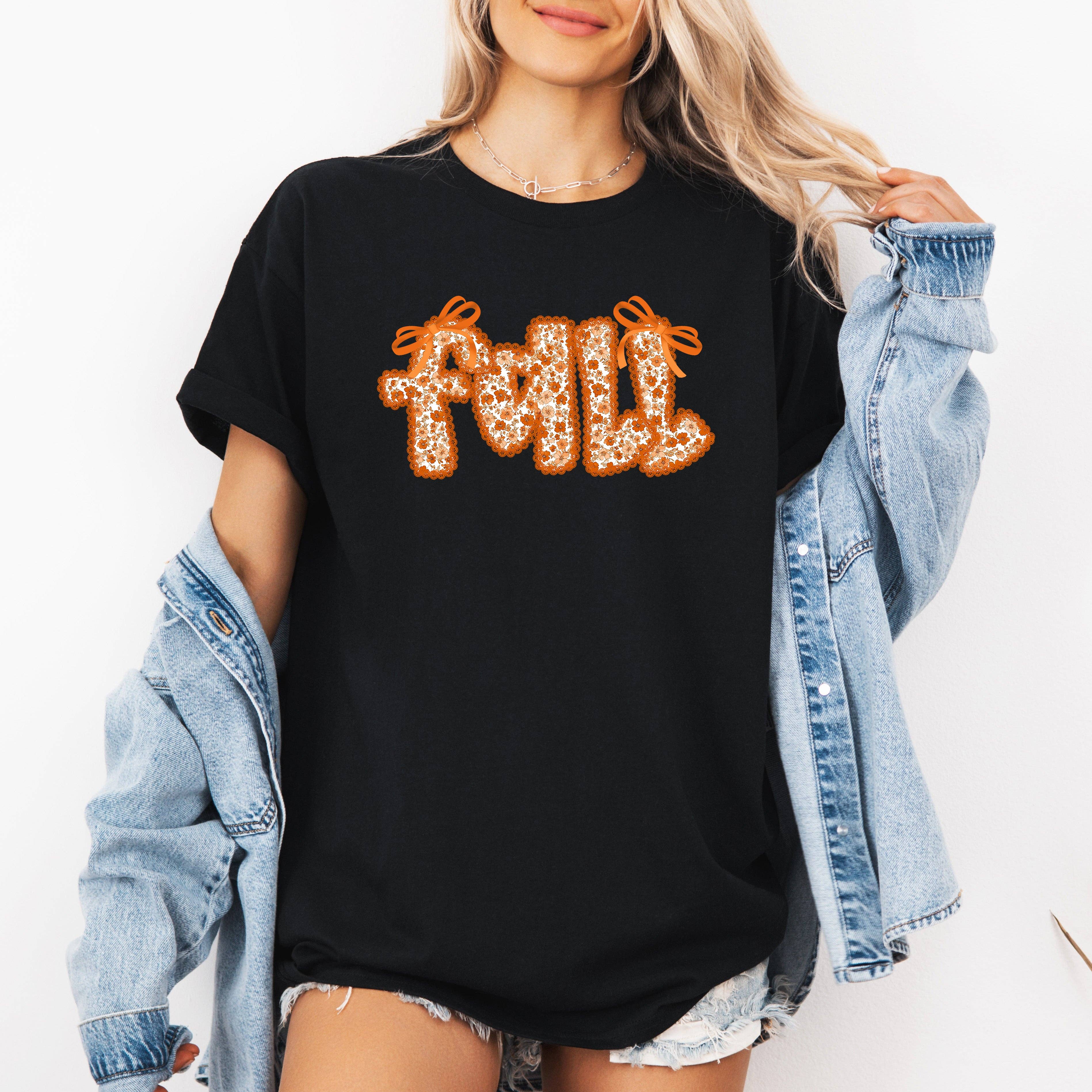 Fall, Beautiful Bows Ribbons Colorful Autumn Coquette Tshirt Hoodie, Sweatshirt | PodTeesHub.com
