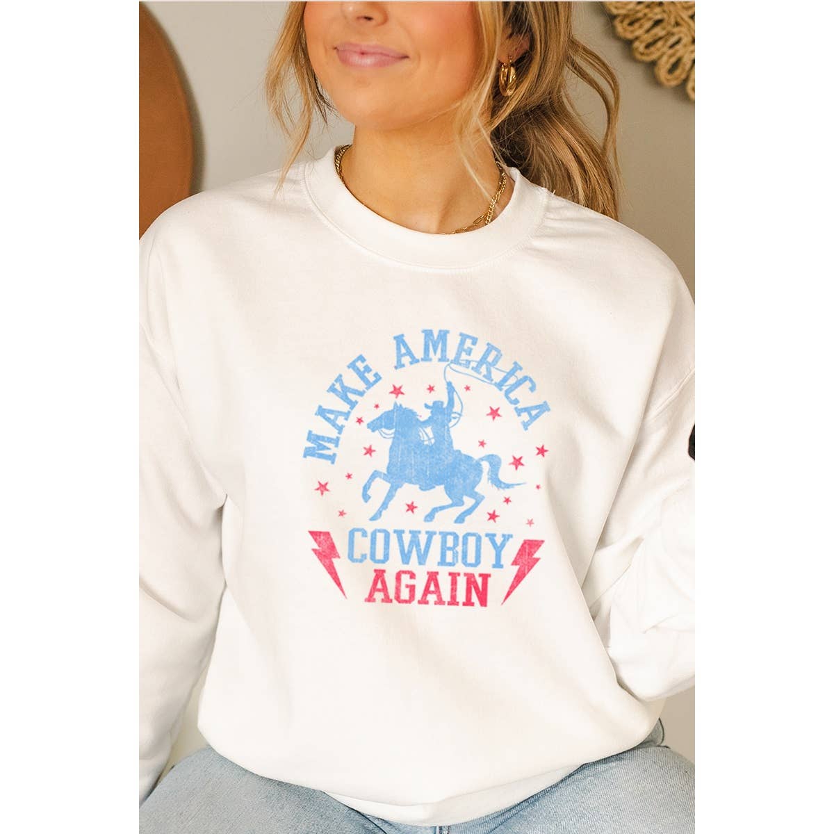 Make America Cowboy Again Vintage  Graphic  Oversized Tee Hoodie, Sweatshirt | PodTeesHub.com