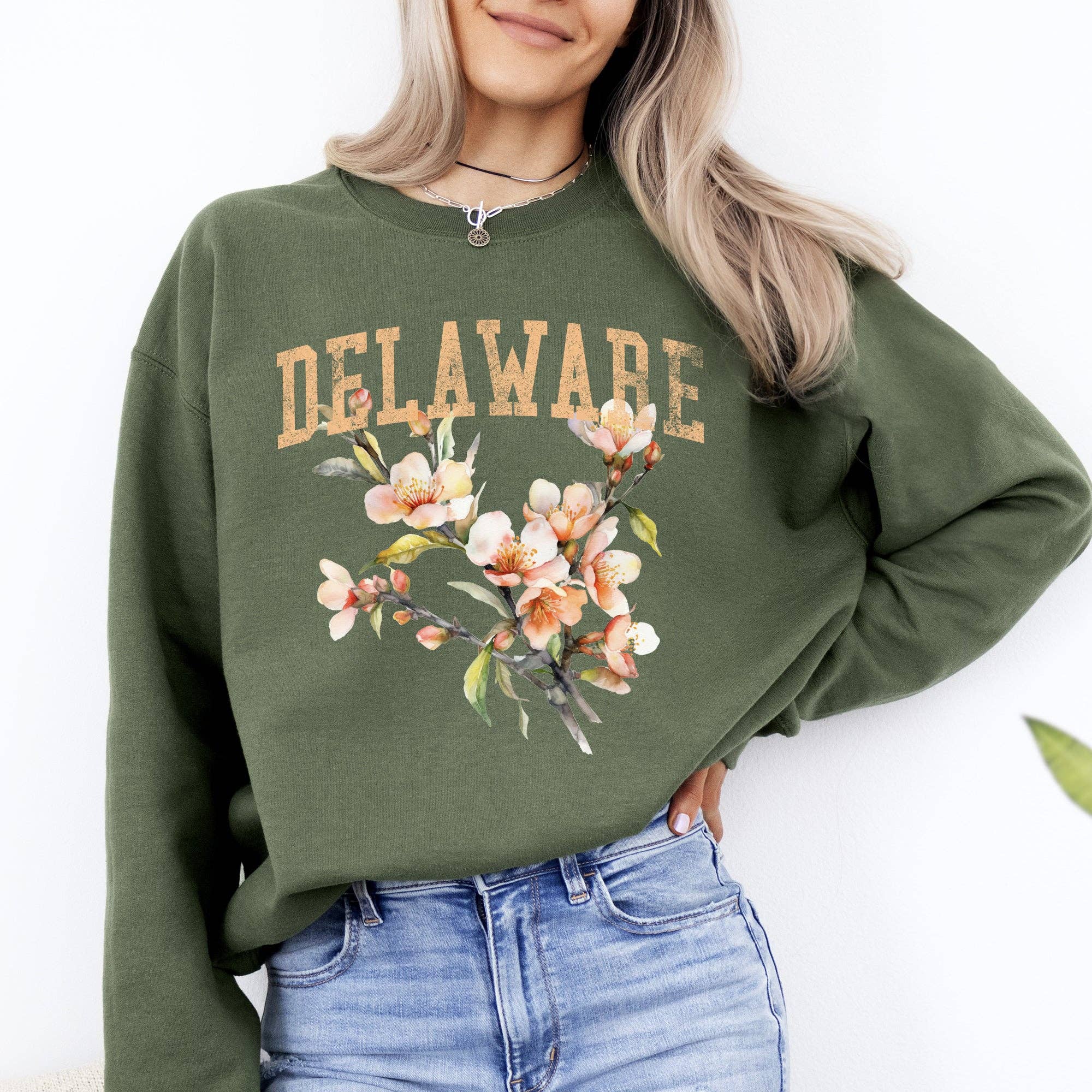 Delaware State Flower Sweatshirt T-Shirts, Hoodie | PodTeesHub.com