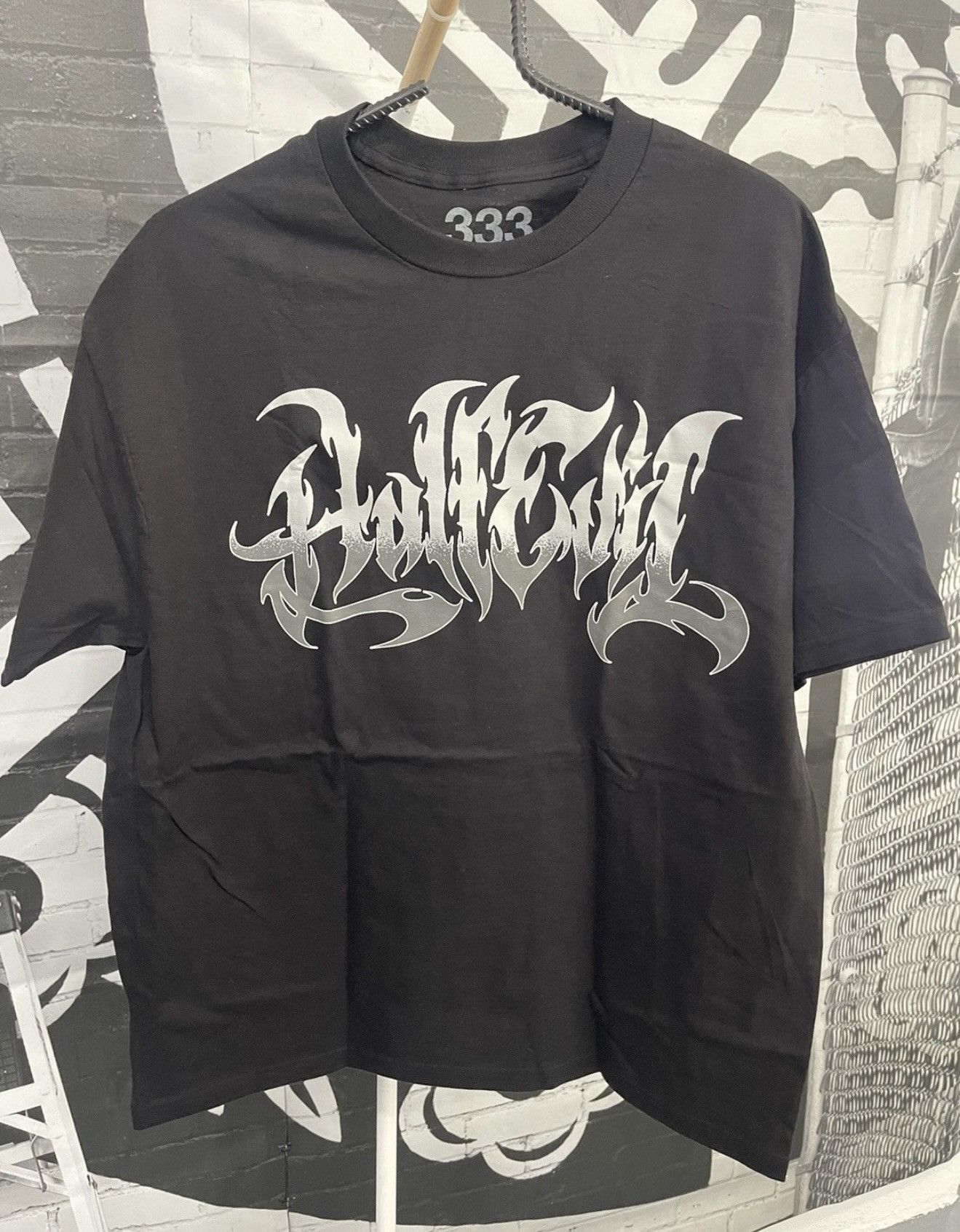 Evil Half Evil 333 Gradient Metal Tee Shirt Black Size Xl Hoodie, Sweatshirt | PodTeesHub.com