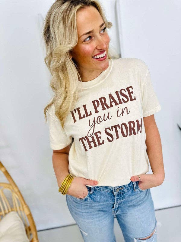 I'll Praise You in the Storm Puff Tee Hoodie, Sweatshirt | PodTeesHub.com