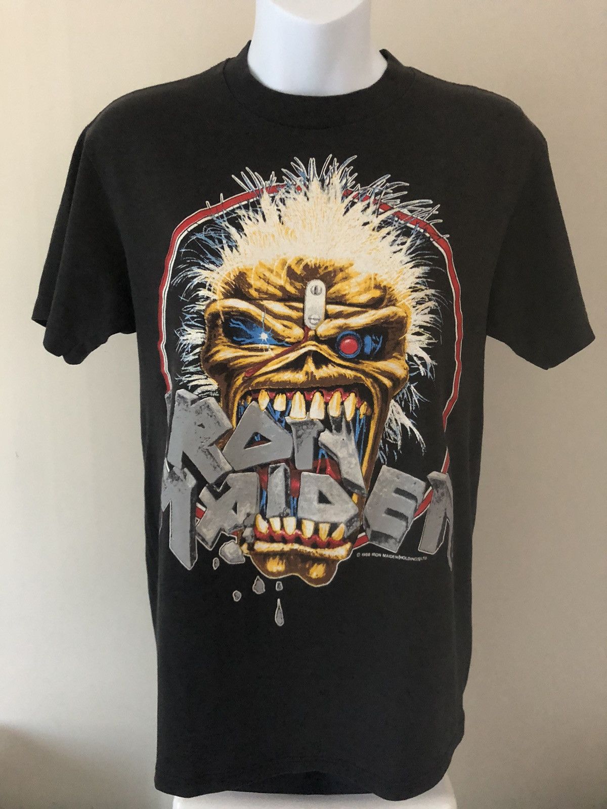 Iron Maiden X Vintage Vintage 1988 Iron Maiden Tshirt Spring Ford Made In Usa Hoodie, Sweatshirt | PodTeesHub.com