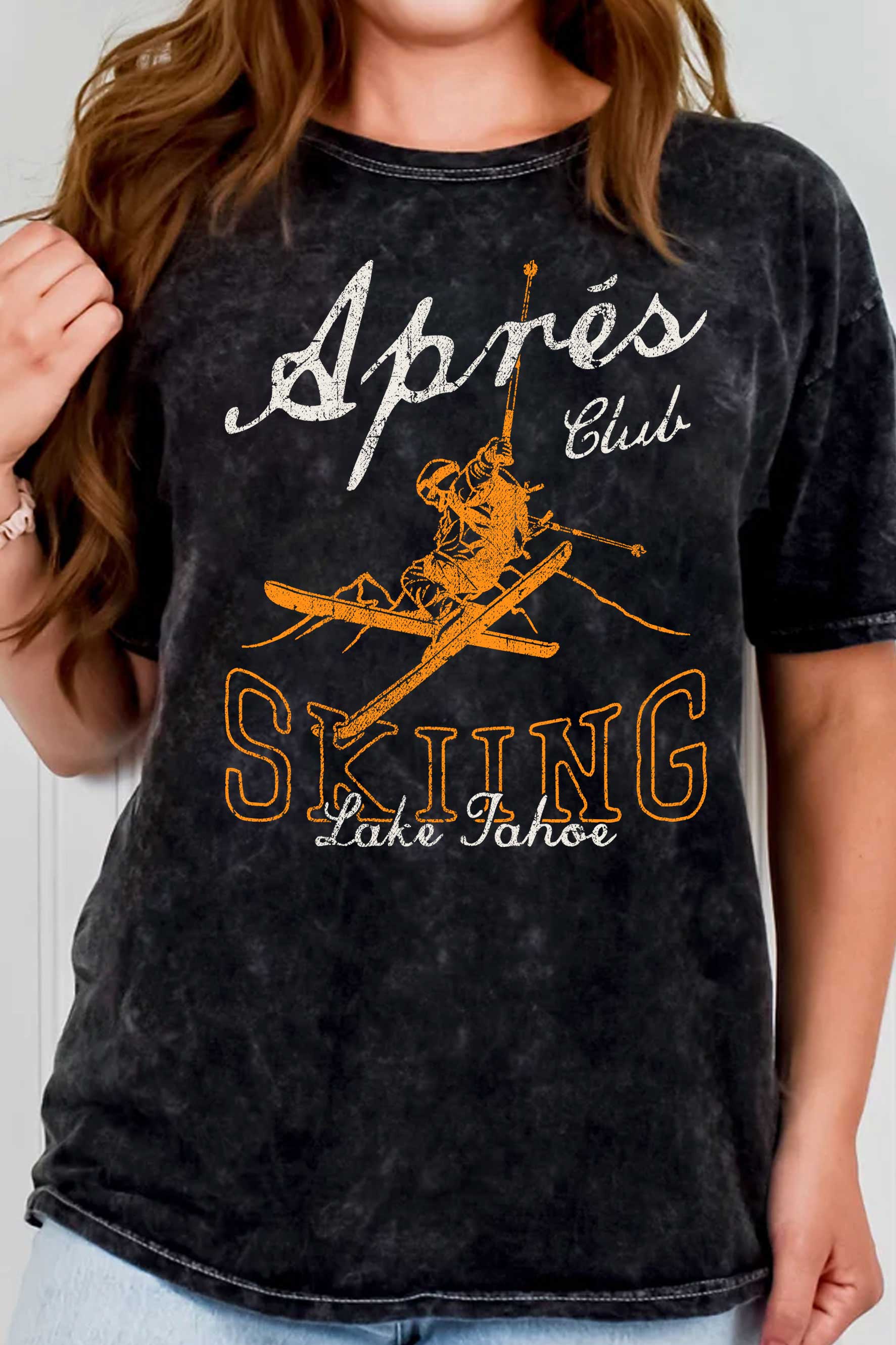 Apres Club Skiing Lake Tahoe Mineral Graphic Tshirt Hoodie, Sweatshirt | PodTeesHub.com