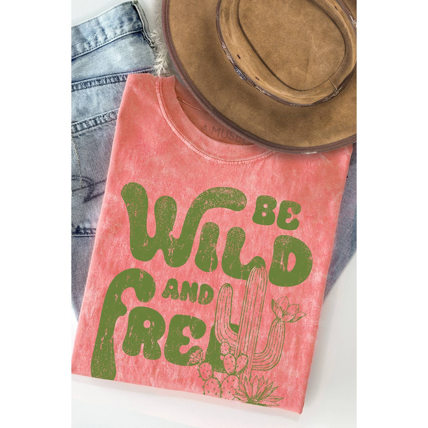Be Wild and Free - Mineral Wash T Shirt Hoodie, Sweatshirt | PodTeesHub.com