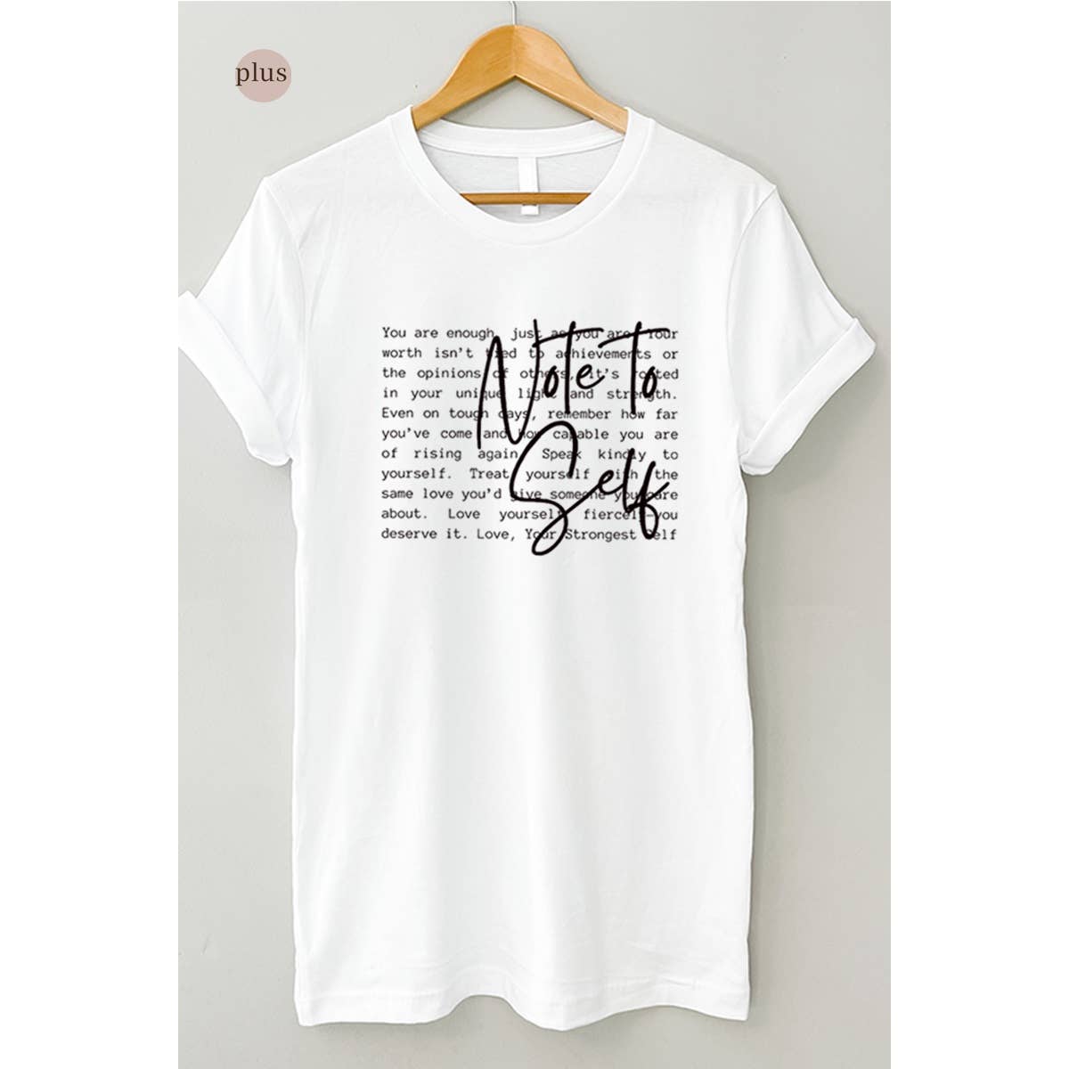 Note To Yourself Vintage Graphic Plus Tee Hoodie, Sweatshirt | PodTeesHub.com