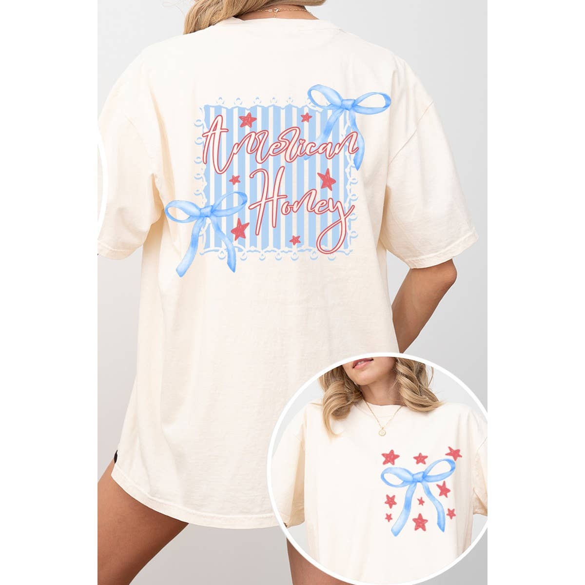 American Honey  Graphic  Oversized Tee Hoodie, Sweatshirt | PodTeesHub.com