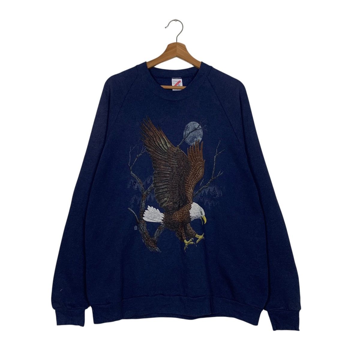 Vintage 90 S Jerzees Usa The Eagle Graphics Sweatshirt 3543 C162 T-Shirts, Hoodie | PodTeesHub.com