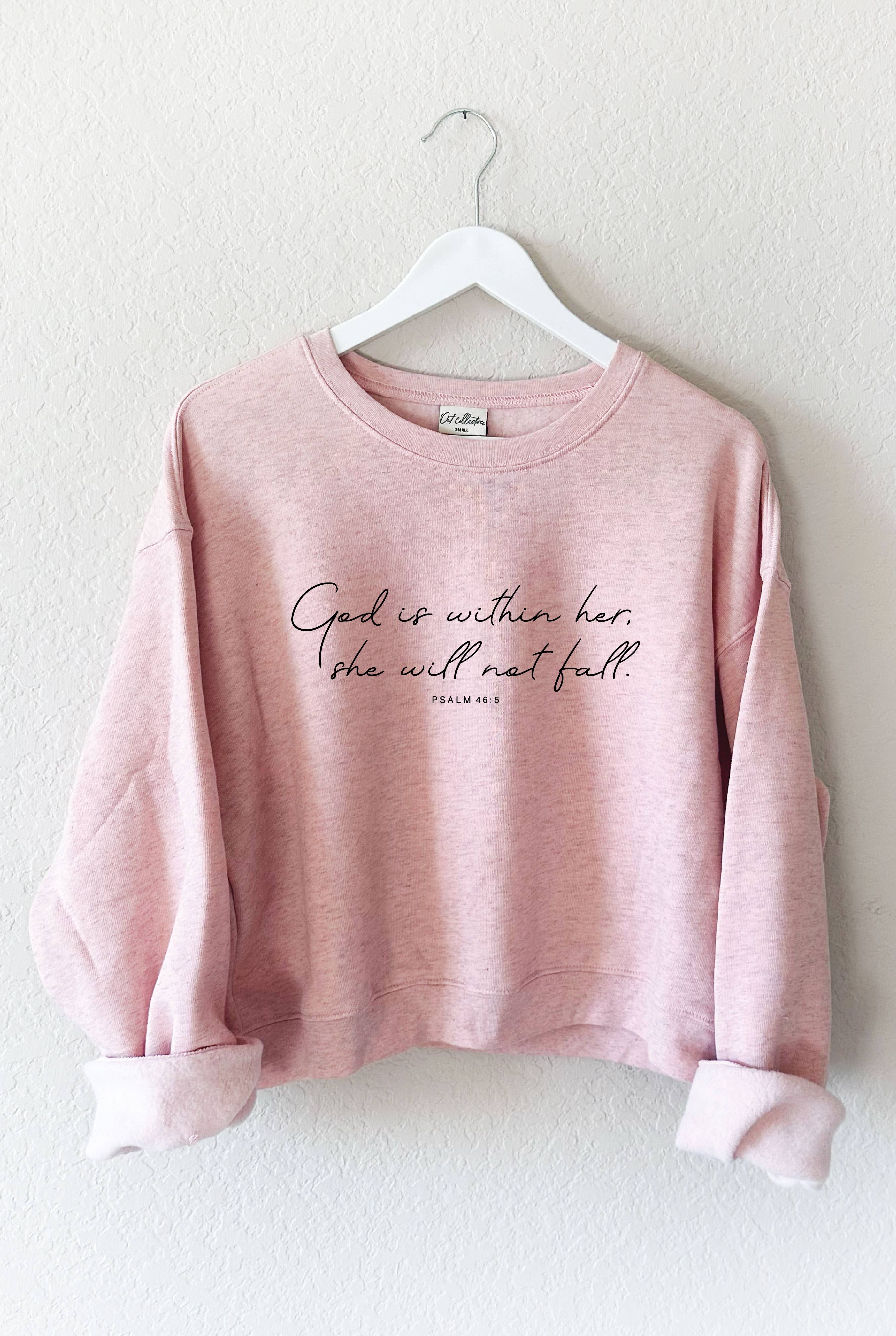 God Is Within Her   Mid Graphic Sweatshirt T-Shirts, Hoodie | PodTeesHub.com