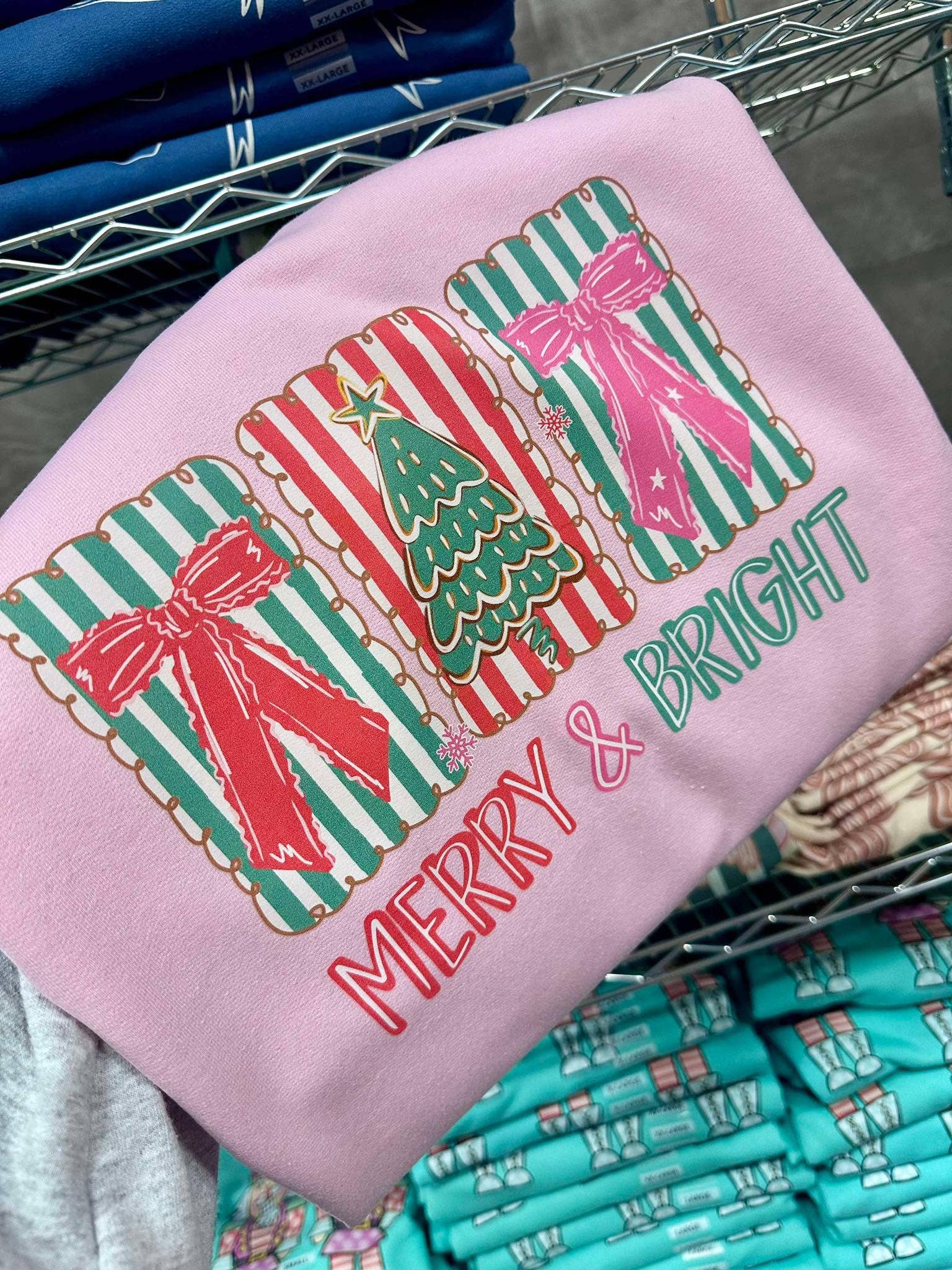 Trio Merry Bright Dtf Graphic Tee Hoodie, Sweatshirt | PodTeesHub.com