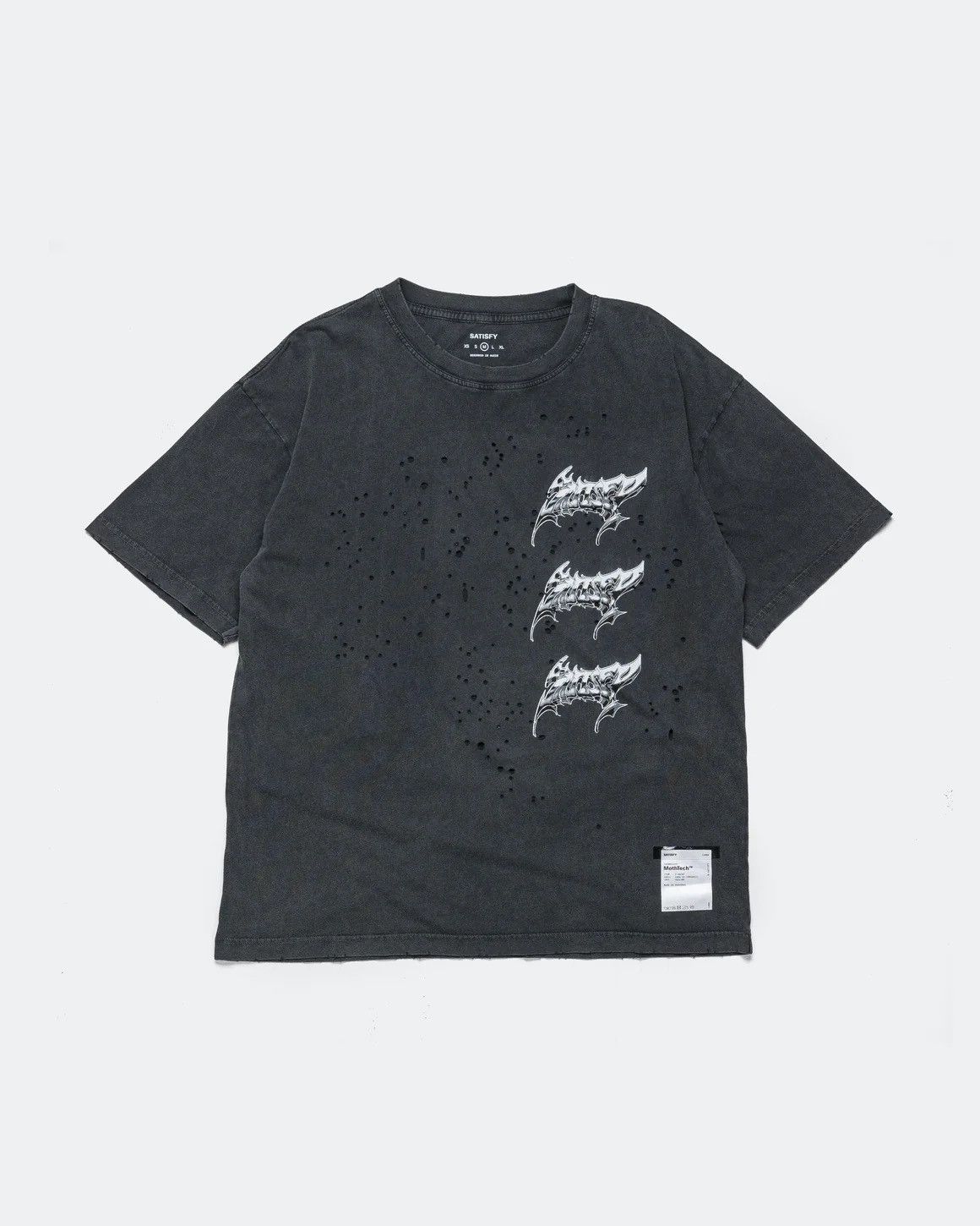 Satisfy Mothtech Liquid Metal T Shirt Aged Black Hoodie, Sweatshirt | PodTeesHub.com