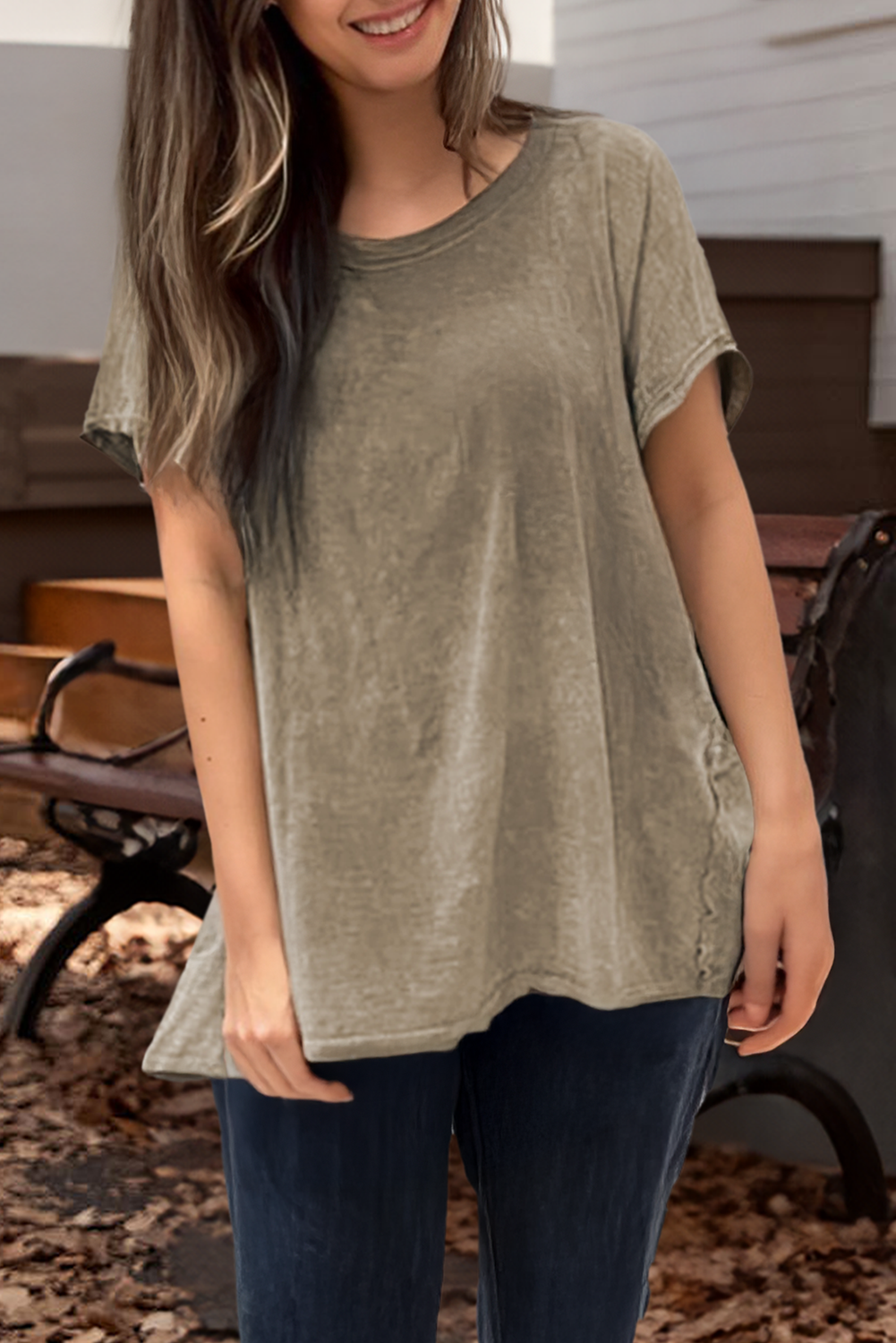 Vintage Washed Short Dolman Sleeve Oversized T Shirt (S-Xl) Hoodie, Sweatshirt | PodTeesHub.com