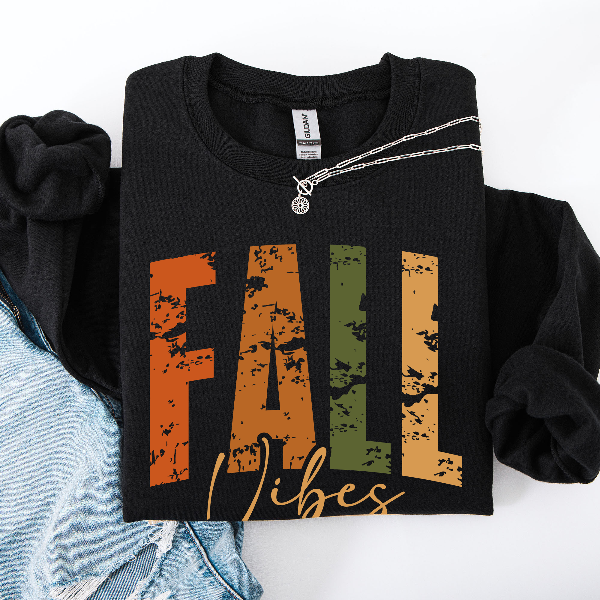 Fall Vibes, Retro Varsity, Autumn, Pumpkin Sweatshirt T-Shirts, Hoodie | PodTeesHub.com