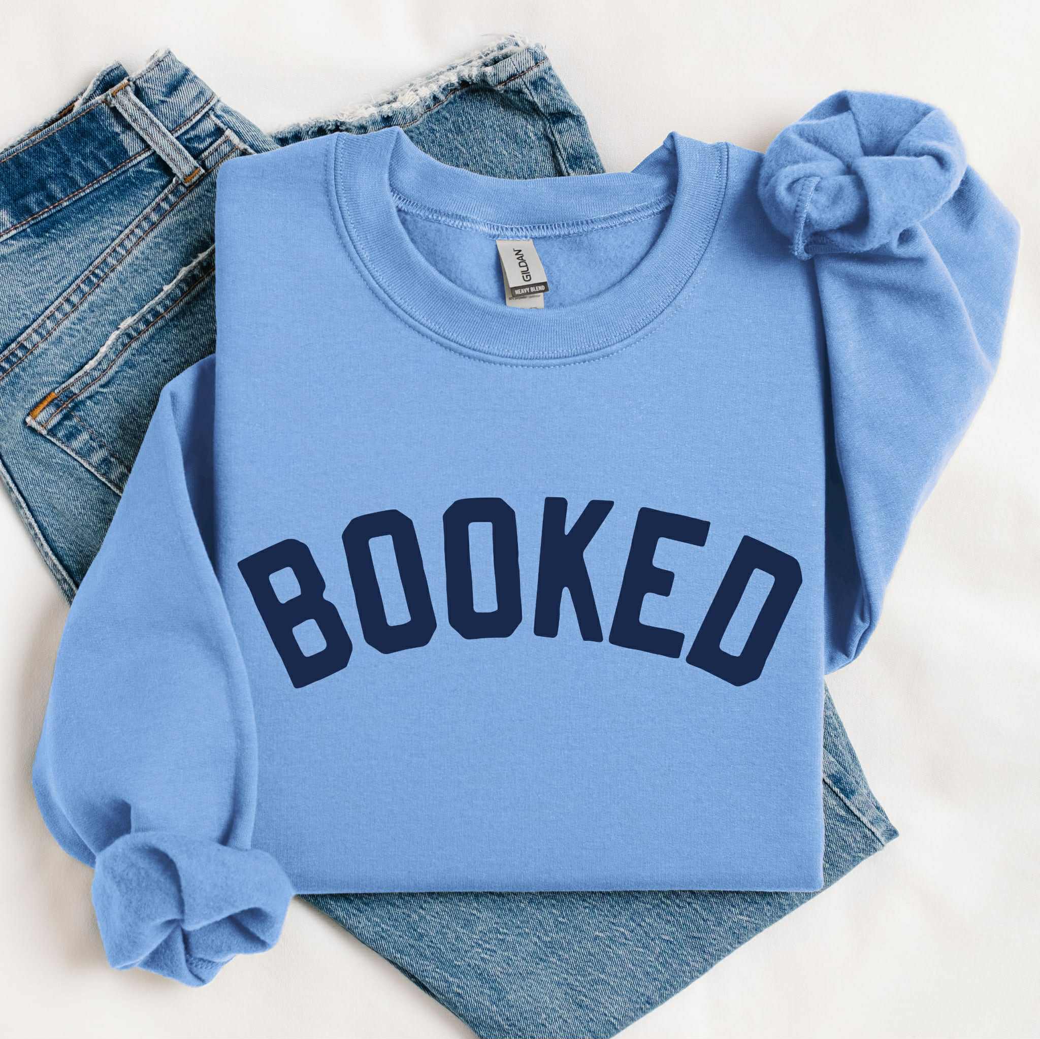Booked Sweatshirt Book Lover Reading Pullover For Shops T-Shirts, Hoodie | PodTeesHub.com
