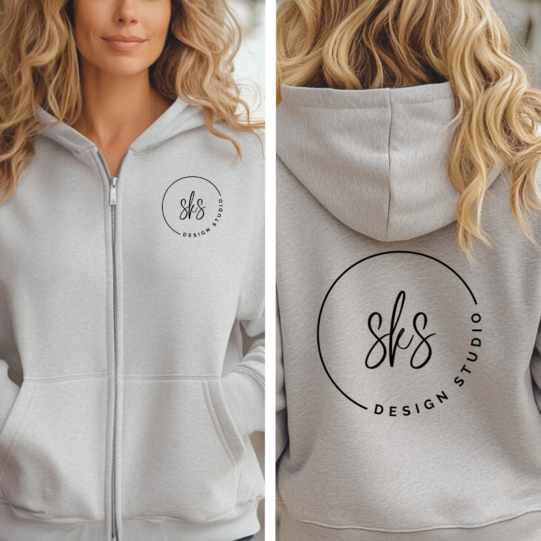Custom Logo | Unisex Zip Up Hoodie [Gildan] T-Shirts, Sweatshirt | PodTeesHub.com