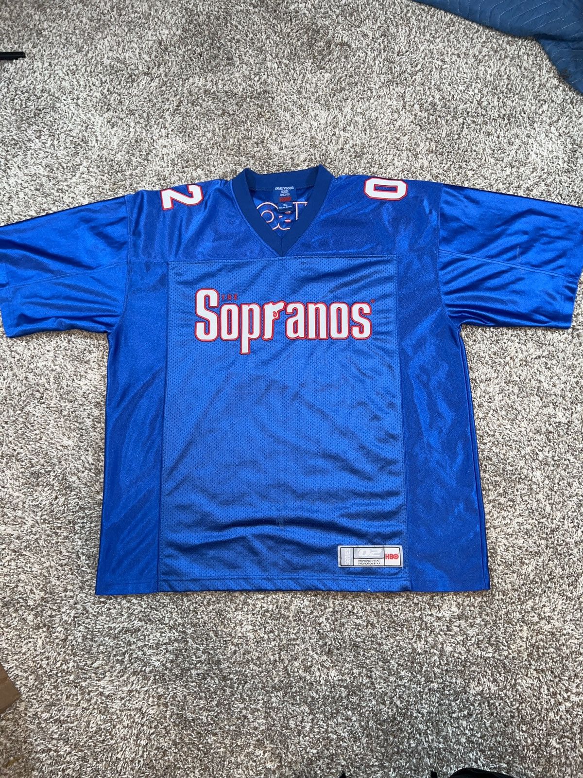 Vintage The Sopranos Tv Show Promo Blue Red Jersey Very Rare T-Shirts, Hoodie, Sweatshirt | PodTeesHub.com