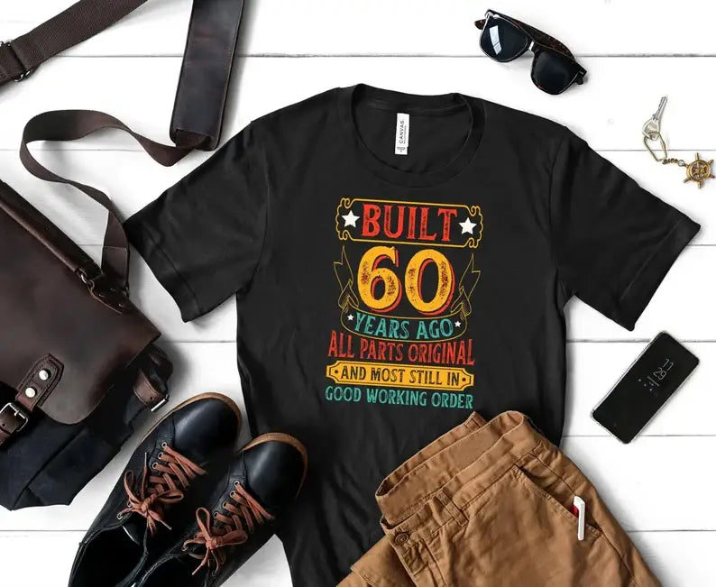 Build 60 Years Ago T-Shirt, Grandpa Shirt, Gift For Papa Hoodie, Sweatshirt | PodTeesHub.com