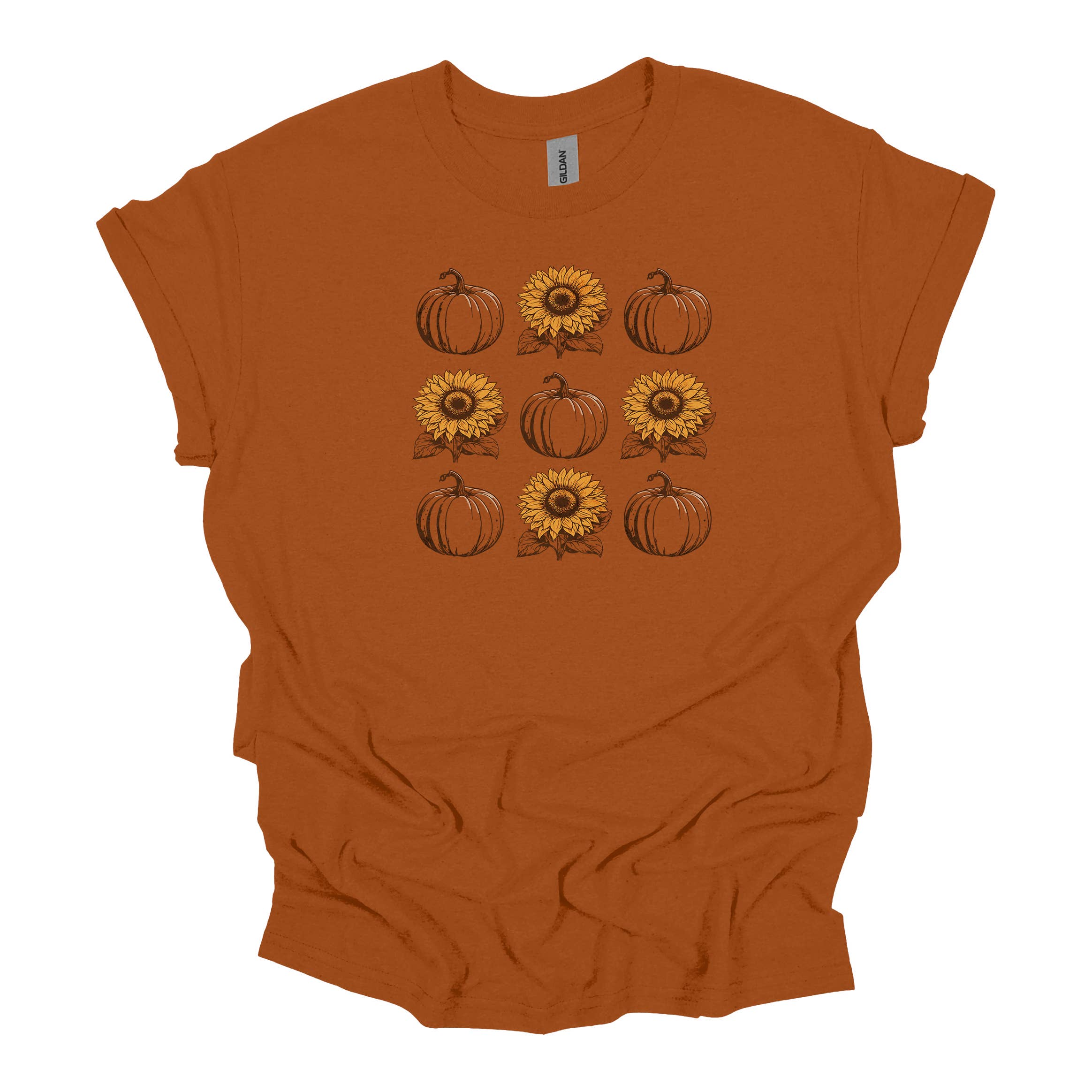 Pumpkins and Sunflowers Tee Hoodie, Sweatshirt | PodTeesHub.com