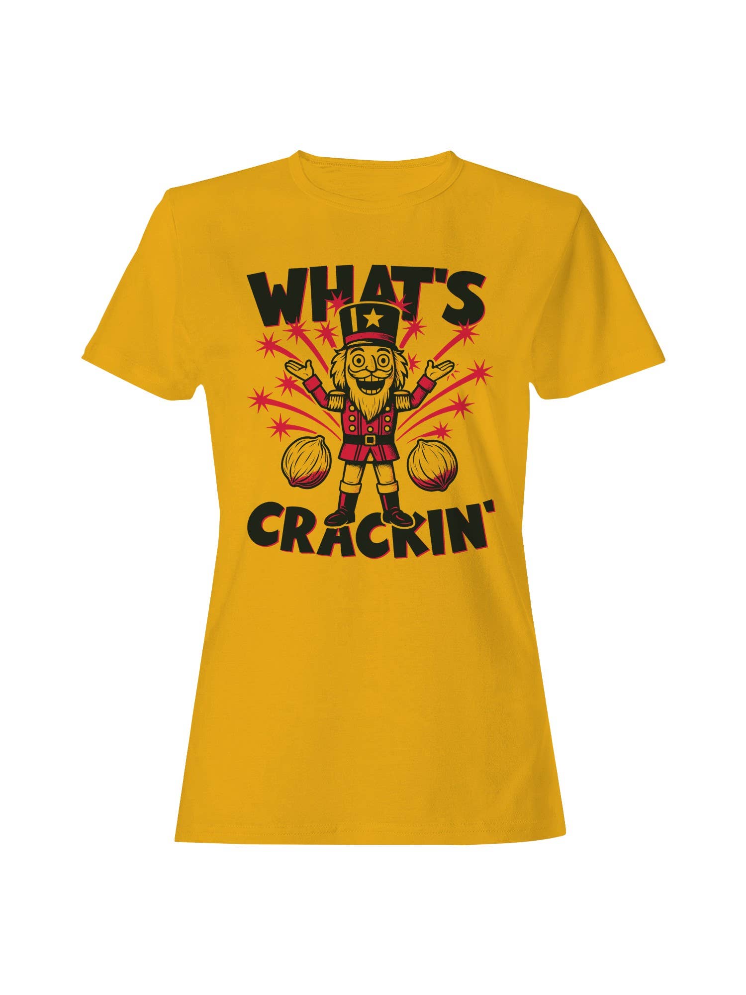 What's Crackin' Nutcracker Design Women's T-Shirt Hoodie, Sweatshirt | PodTeesHub.com