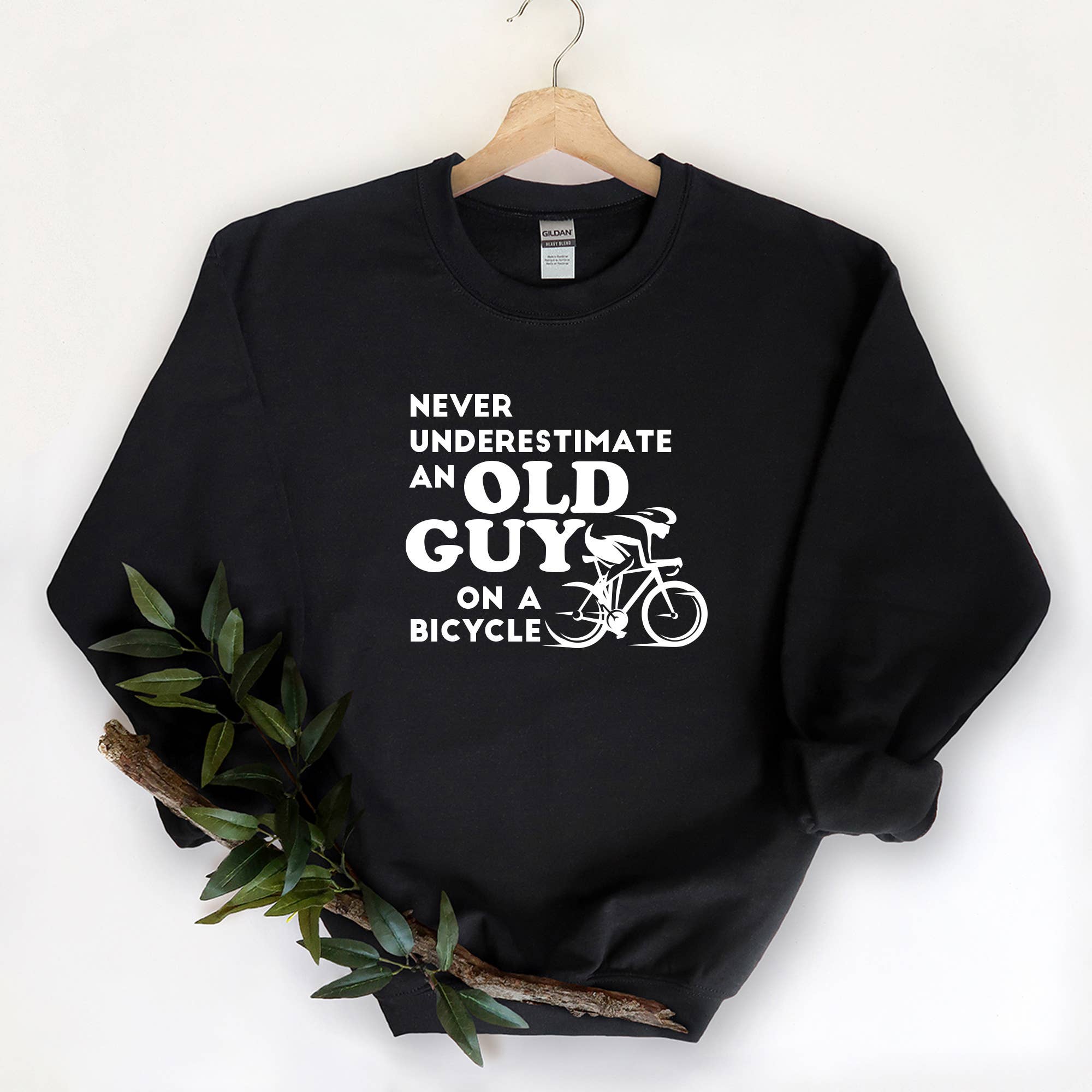 Bicyclist - Bike Never Underestimate An Old Guy Sweatshirt T-Shirts, Hoodie | PodTeesHub.com