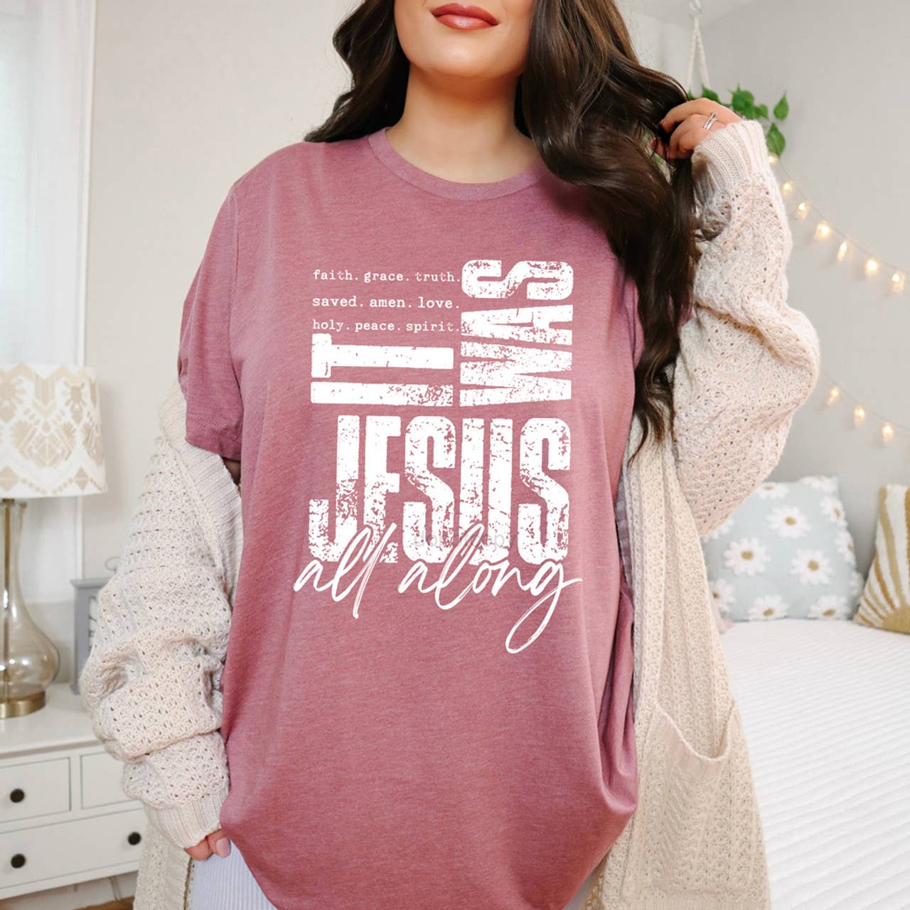 It Was Jesus All Along Words Tee Hoodie, Sweatshirt | PodTeesHub.com
