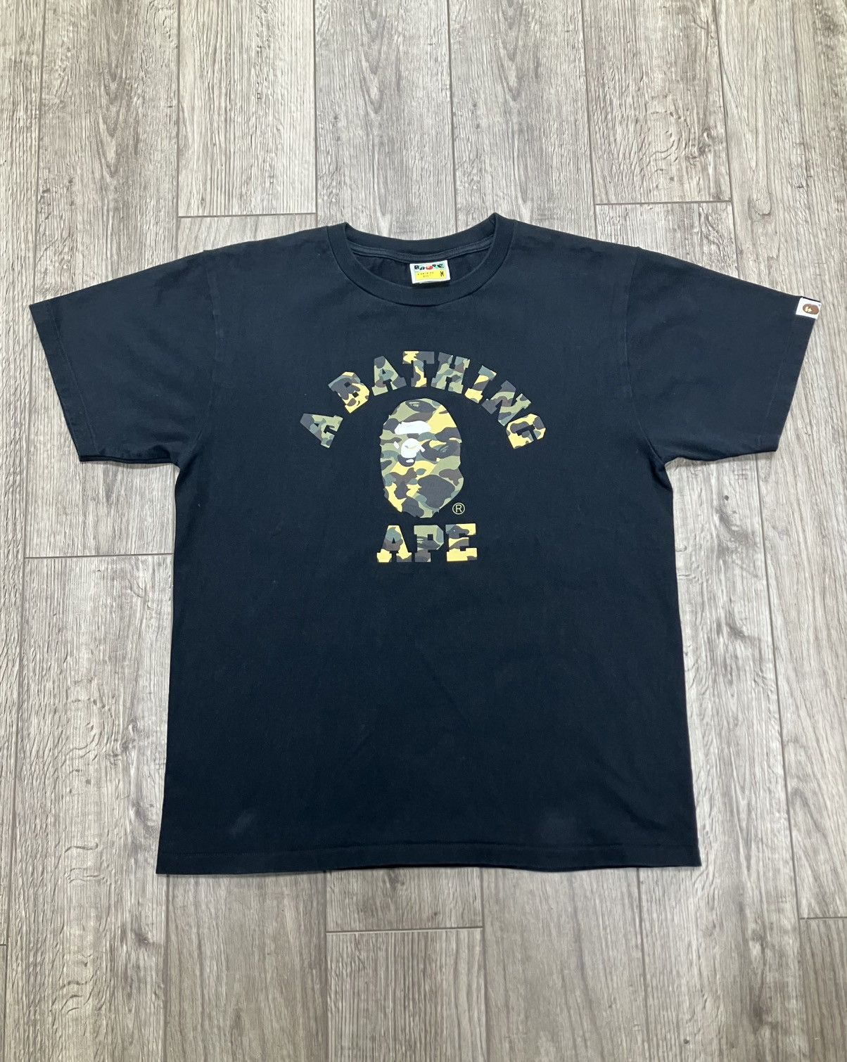 Bape 1st Camo College Tee Size M Hoodie, Sweatshirt | PodTeesHub.com