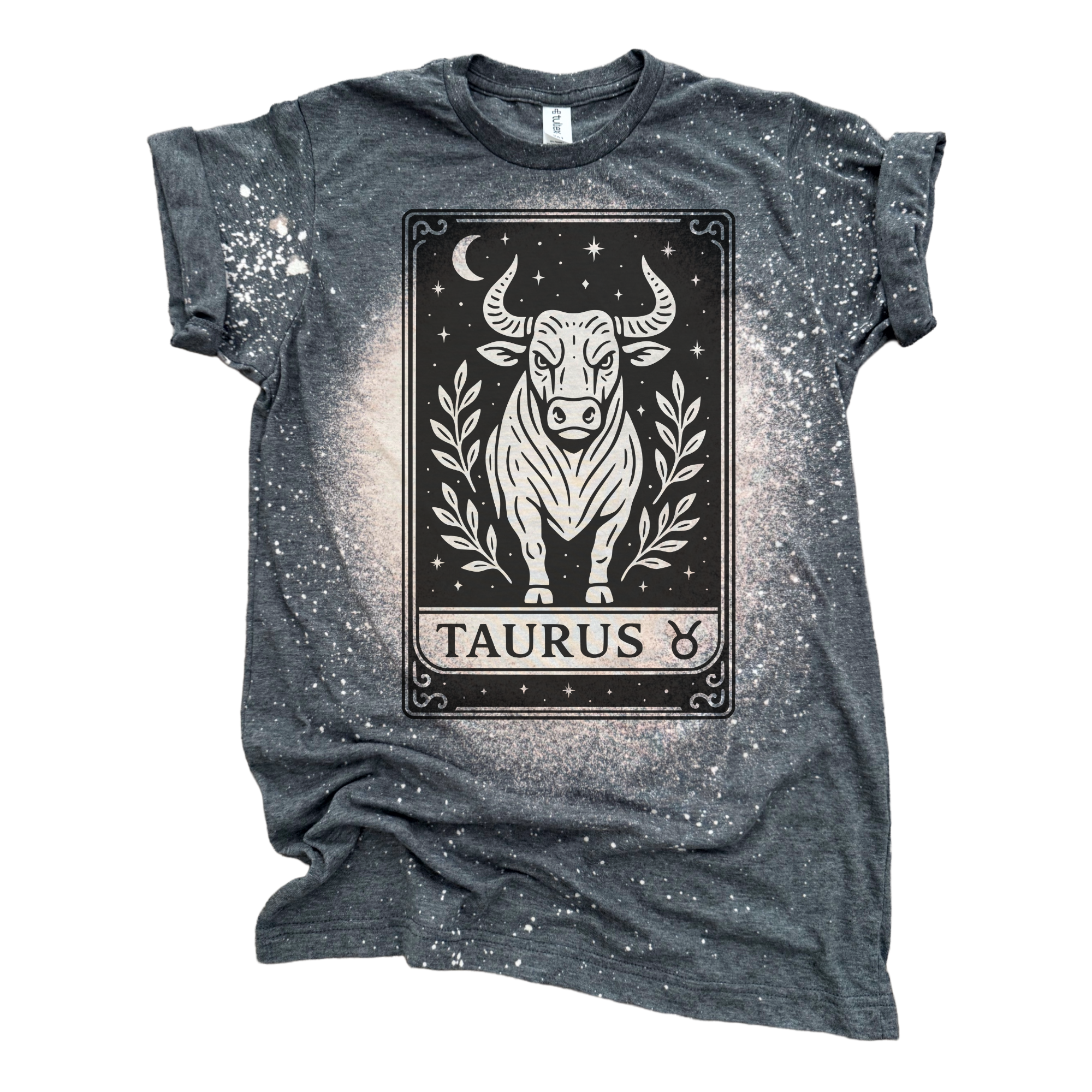 Taurus Tarot – Bleached Zodiac Tee Hoodie, Sweatshirt | PodTeesHub.com