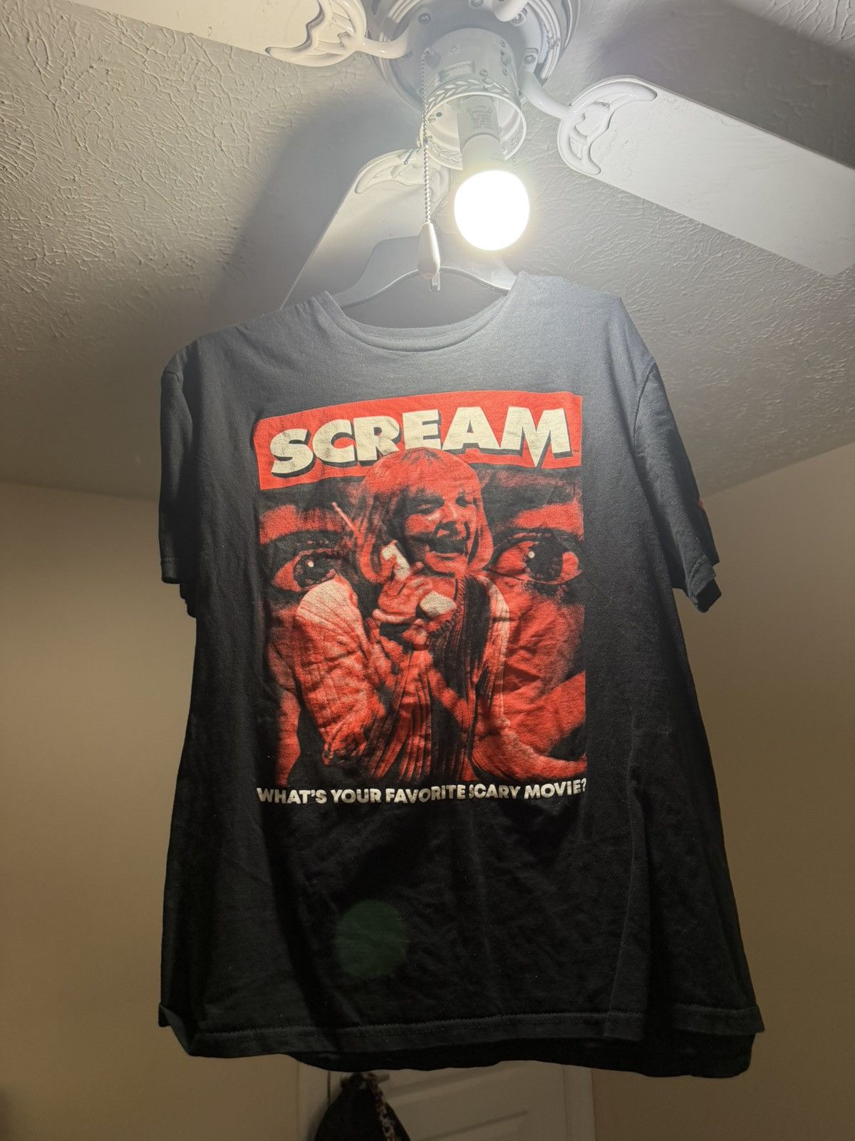 Other What S Your Favorite Scary Movie Graphic T Shirt Black L Hoodie, Sweatshirt | PodTeesHub.com