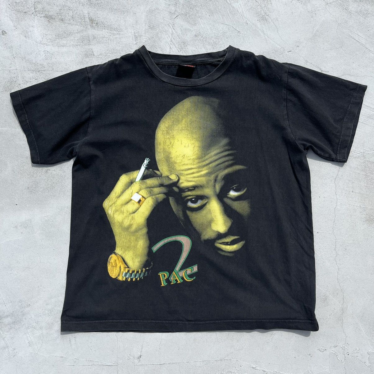 Vintage Tupac Big Face Tshirt Boxy Washed Faded Rare L Rap Hoodie, Sweatshirt | PodTeesHub.com
