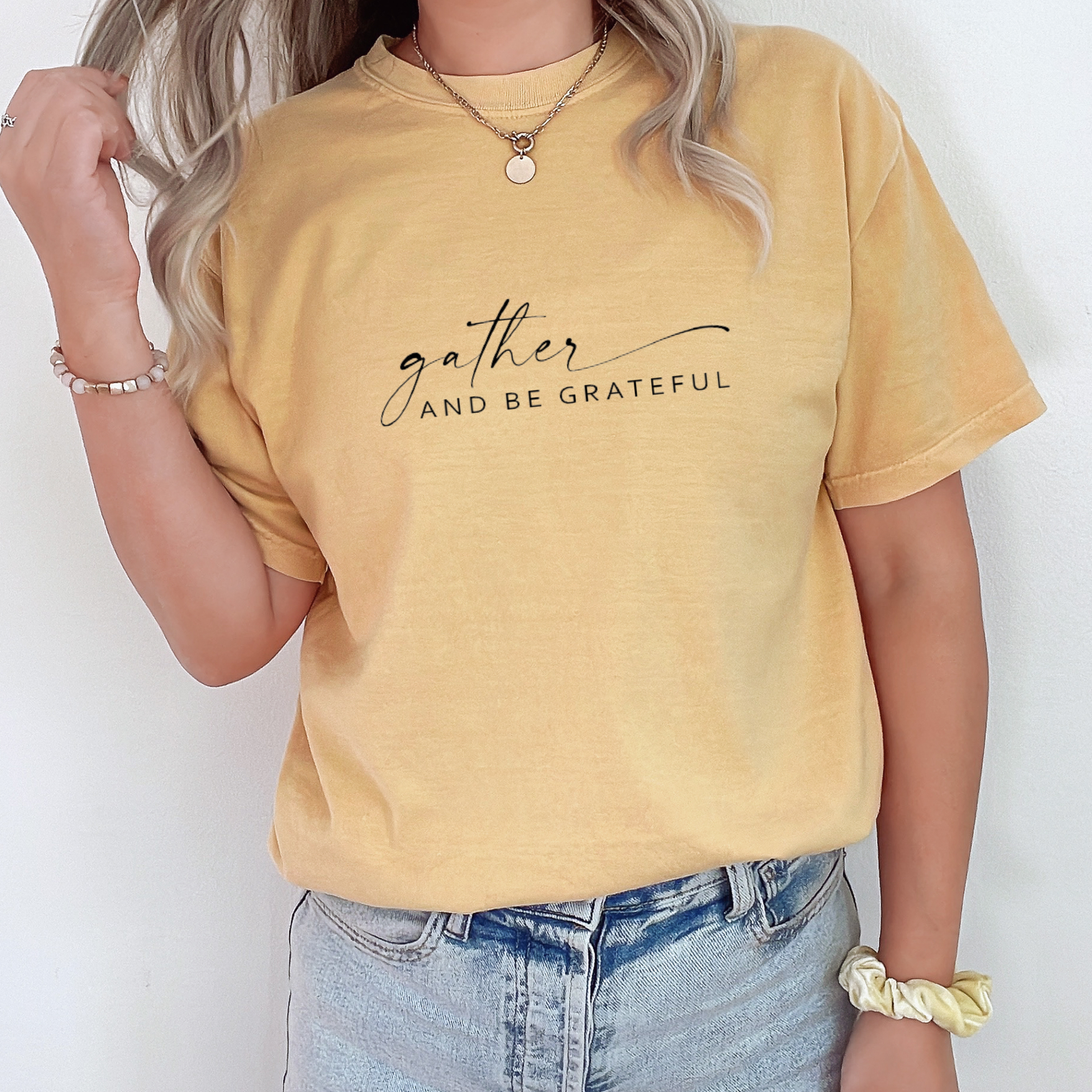 Gather and Be Grateful Tee - Fall Tshirt - Multiple Colors Hoodie, Sweatshirt | PodTeesHub.com