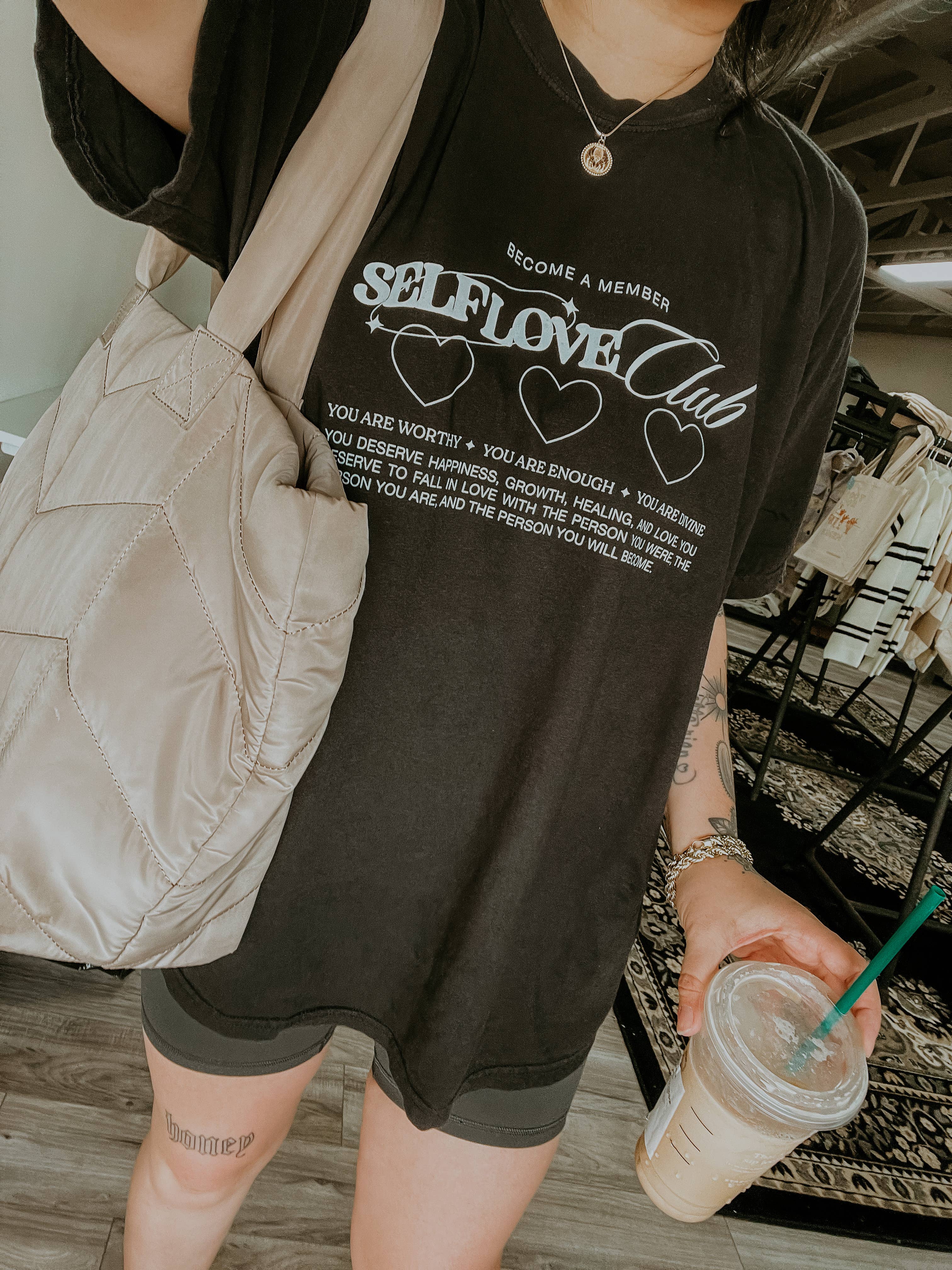 Self Love Club Girl Power Graphic Tee - Black Hoodie, Sweatshirt | PodTeesHub.com