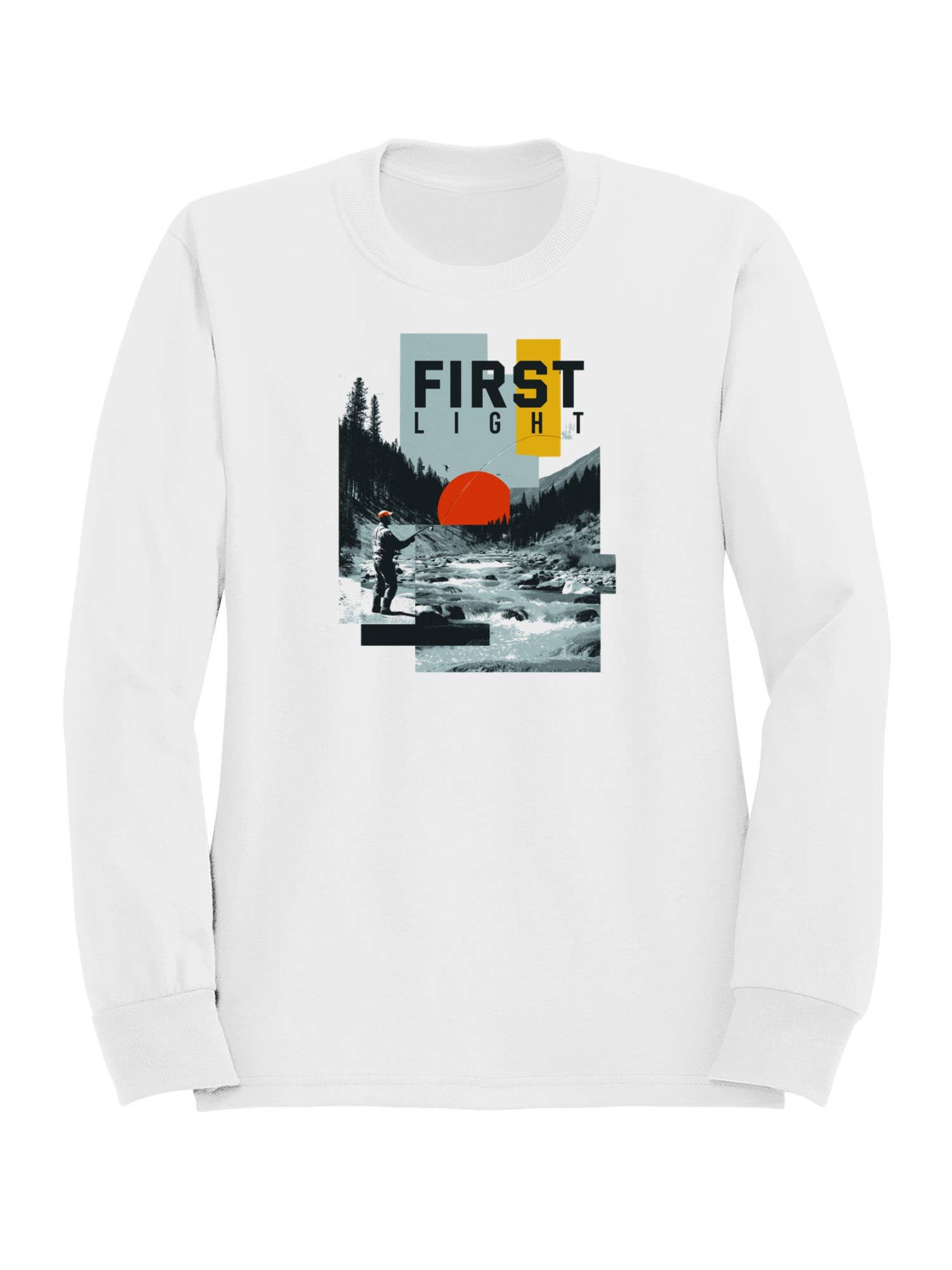First Light Fly Fishing Landscape Women's Sweatshirt T-Shirts, Hoodie | PodTeesHub.com