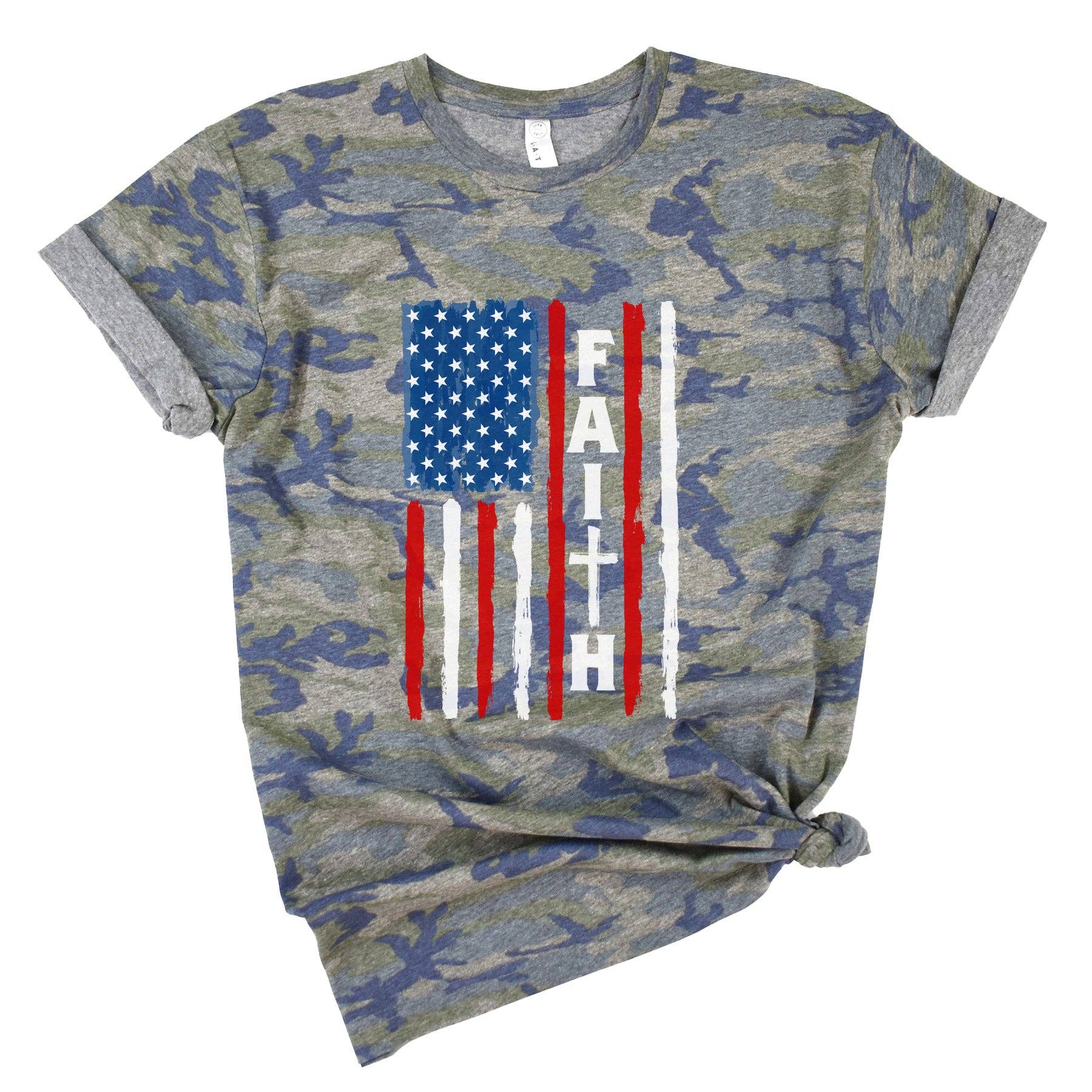 Faith Vintage Camo Women's Shirt Tee Hoodie, Sweatshirt | PodTeesHub.com