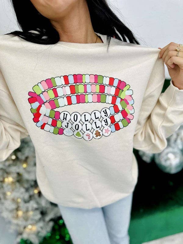 Holly Jolly Friendship Bracelet Dtf Sweatshirt T-Shirts, Hoodie | PodTeesHub.com