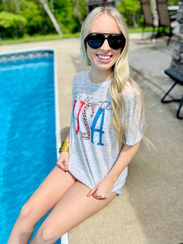 God Bless the USA Leopard Marble Tee Hoodie, Sweatshirt | PodTeesHub.com