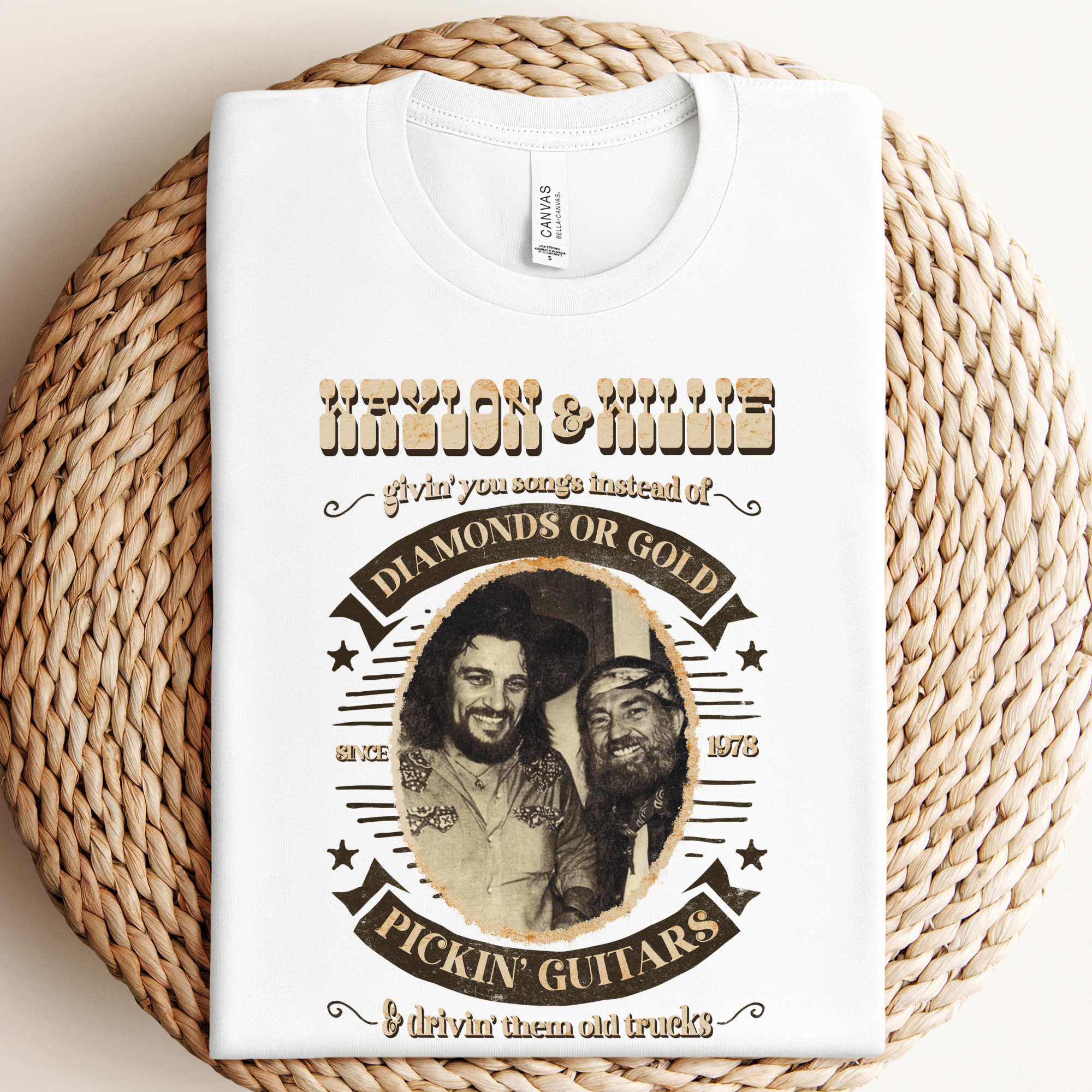 White Waylon Duo Guitar Graphic Tee Hoodie, Sweatshirt | PodTeesHub.com