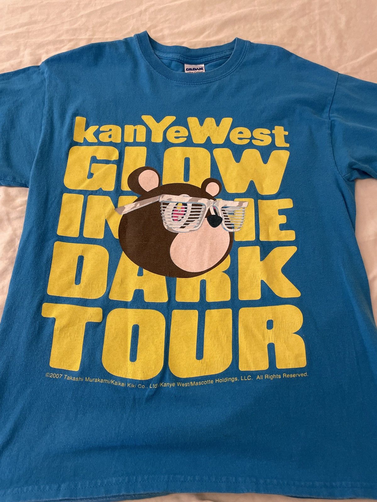 Takashi Murakami Kanye West X Takashi Murakami Glow In The Dark Tour Tee Hoodie, Sweatshirt | PodTeesHub.com