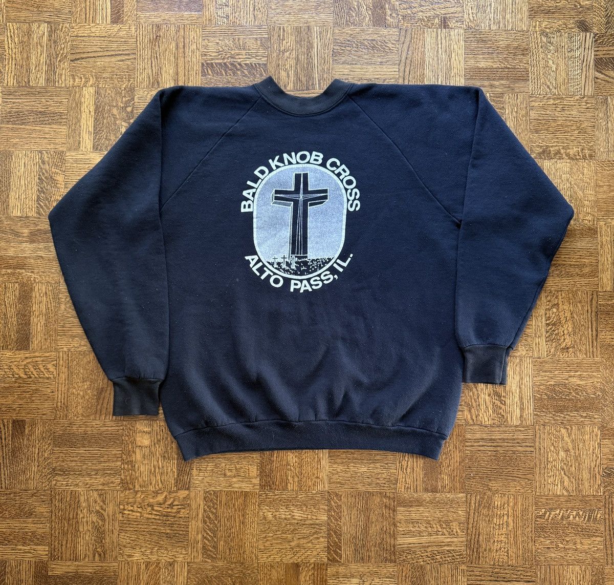 Vintage 90s Bald Knot Cross Graphic Crewneck Sweatshirt T-Shirts, Hoodie | PodTeesHub.com