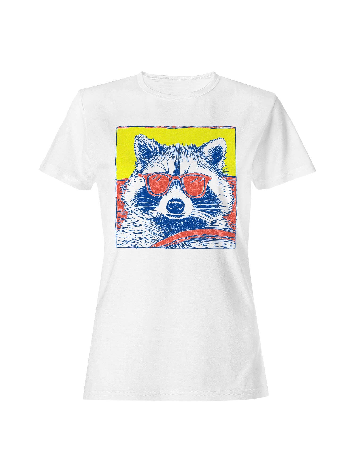 Cool Raccoon Pop Art Women's T-Shirt Hoodie, Sweatshirt | PodTeesHub.com