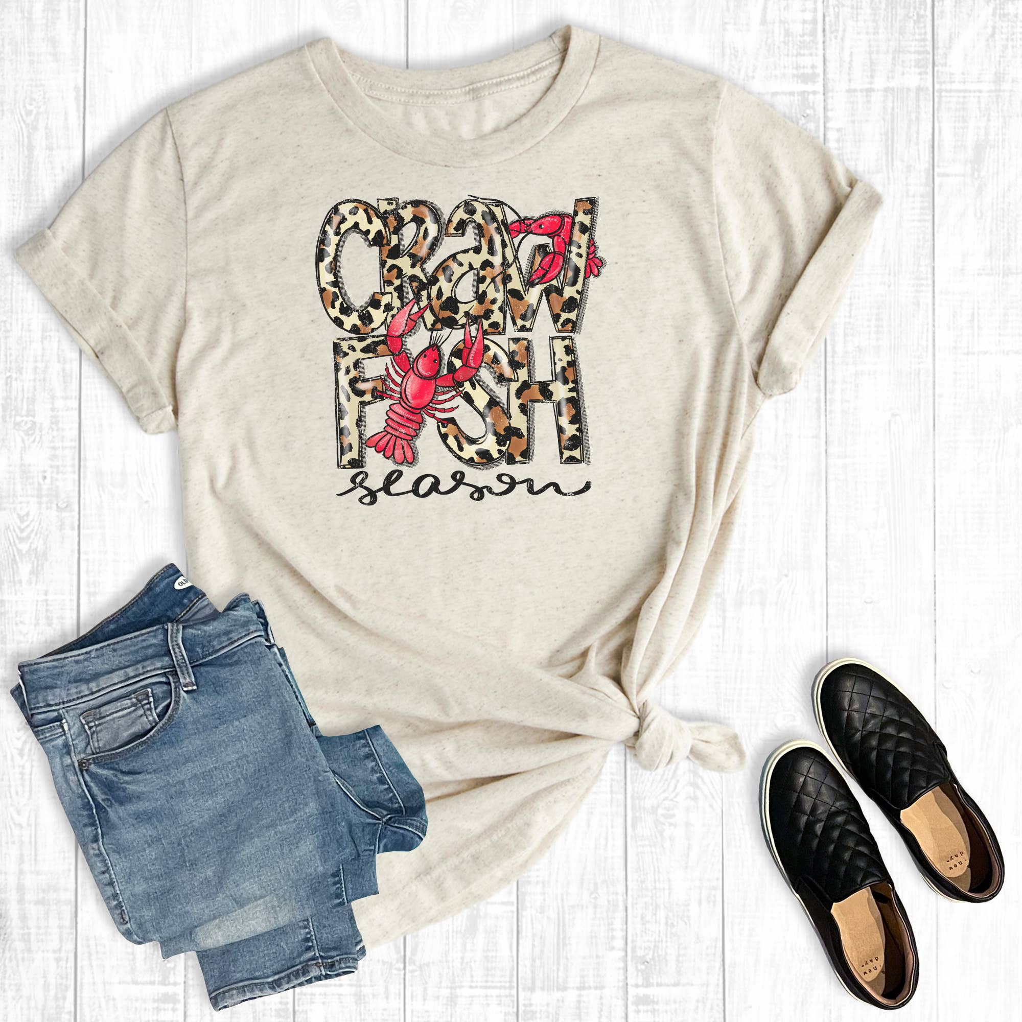 Leopard Crawfish Season Graphic Tee Hoodie, Sweatshirt | PodTeesHub.com