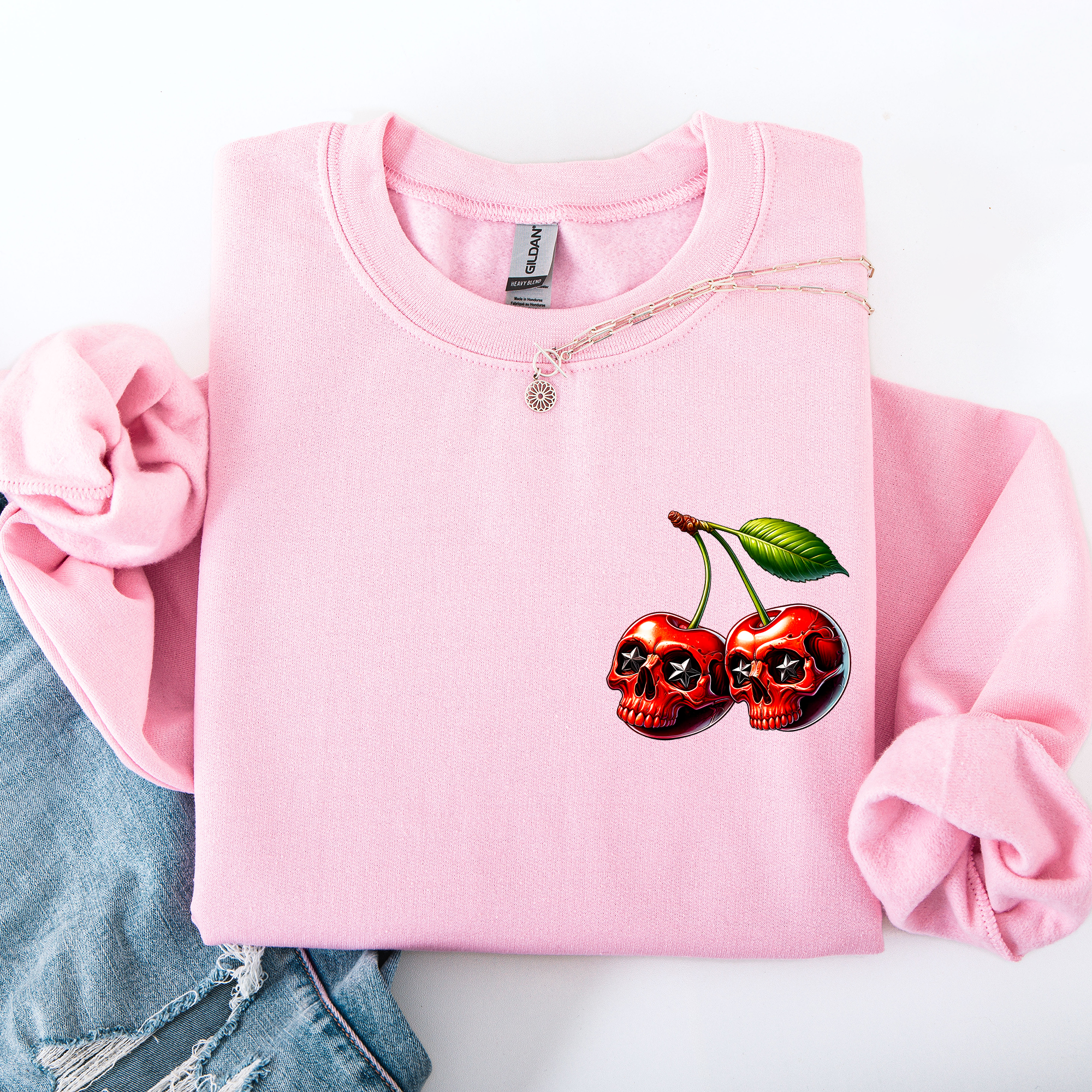 Spooky Skull Cherries, Halloween, Skeleton, Stars Sweatshirt T-Shirts, Hoodie | PodTeesHub.com