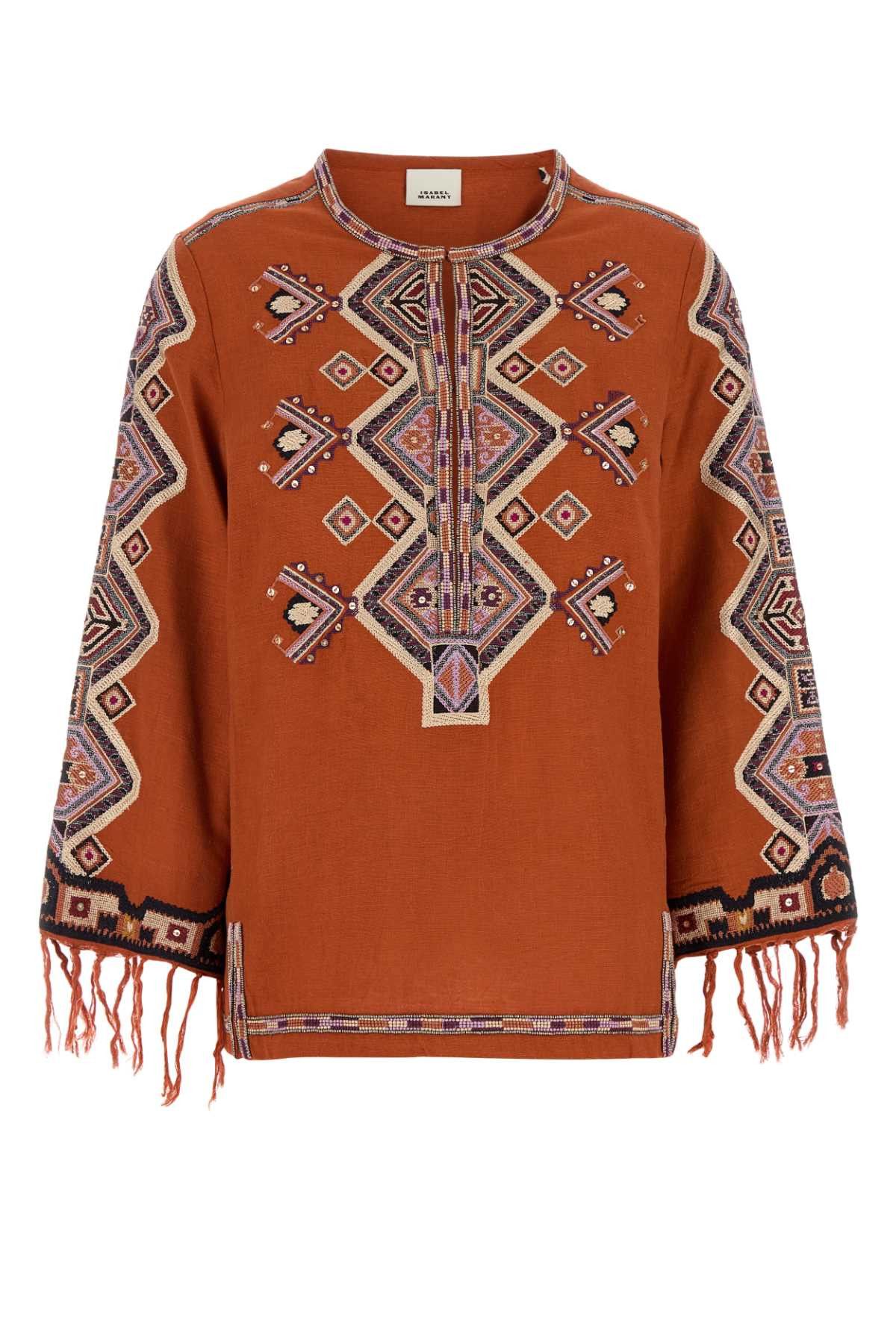 Isabel Marant Orange Silk Zelda Blouse T-Shirts, Hoodie, Sweatshirt