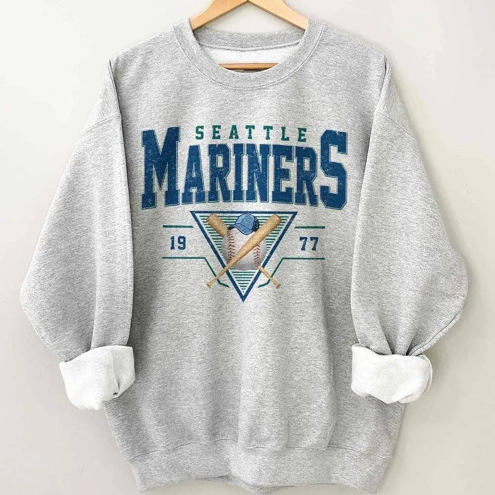 Seattle Baseball Vintage Crewneck Sweatshirt T-Shirts, Hoodie | PodTeesHub.com
