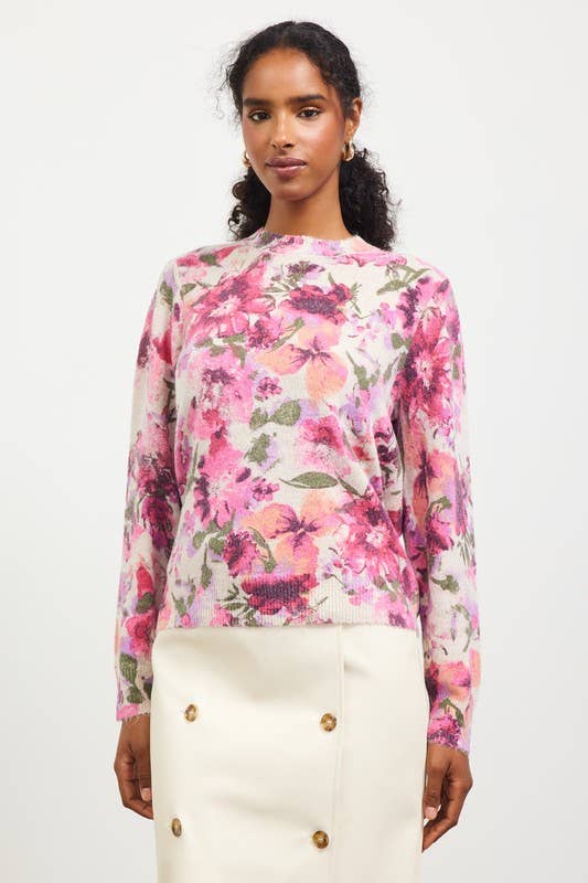 Printed Mock Neck Long Sleeve Sweater with Back Surplice T-Shirts, Hoodie, Sweatshirt | PodTeesHub.com